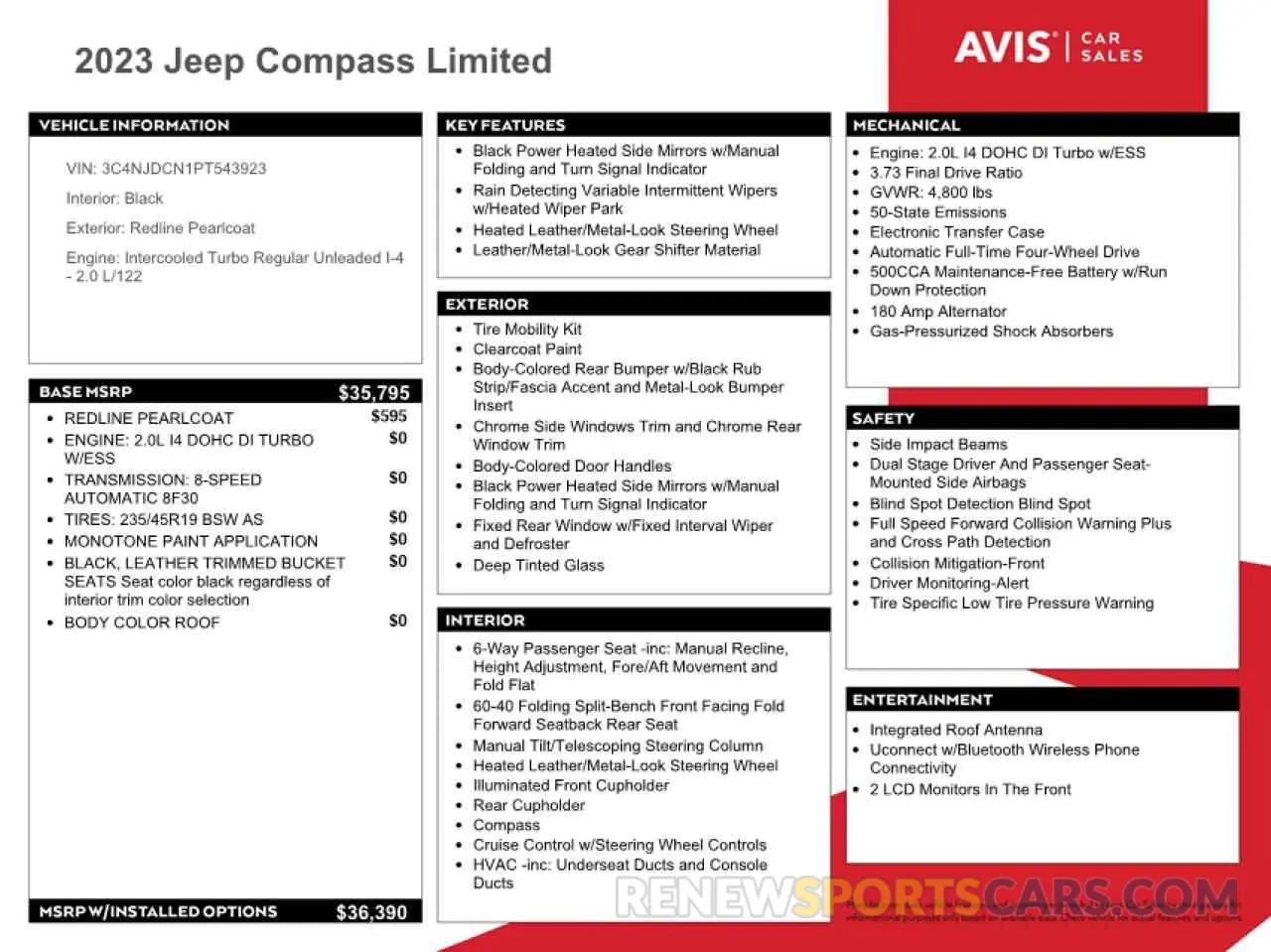 13 Photograph of a damaged car 3C4NJDCN1PT543923 JEEP COMPASS 2023