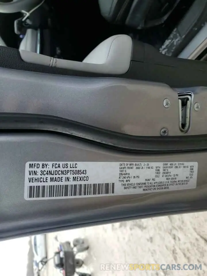 15 Photograph of a damaged car 3C4NJDCN3PT508543 JEEP COMPASS 2023