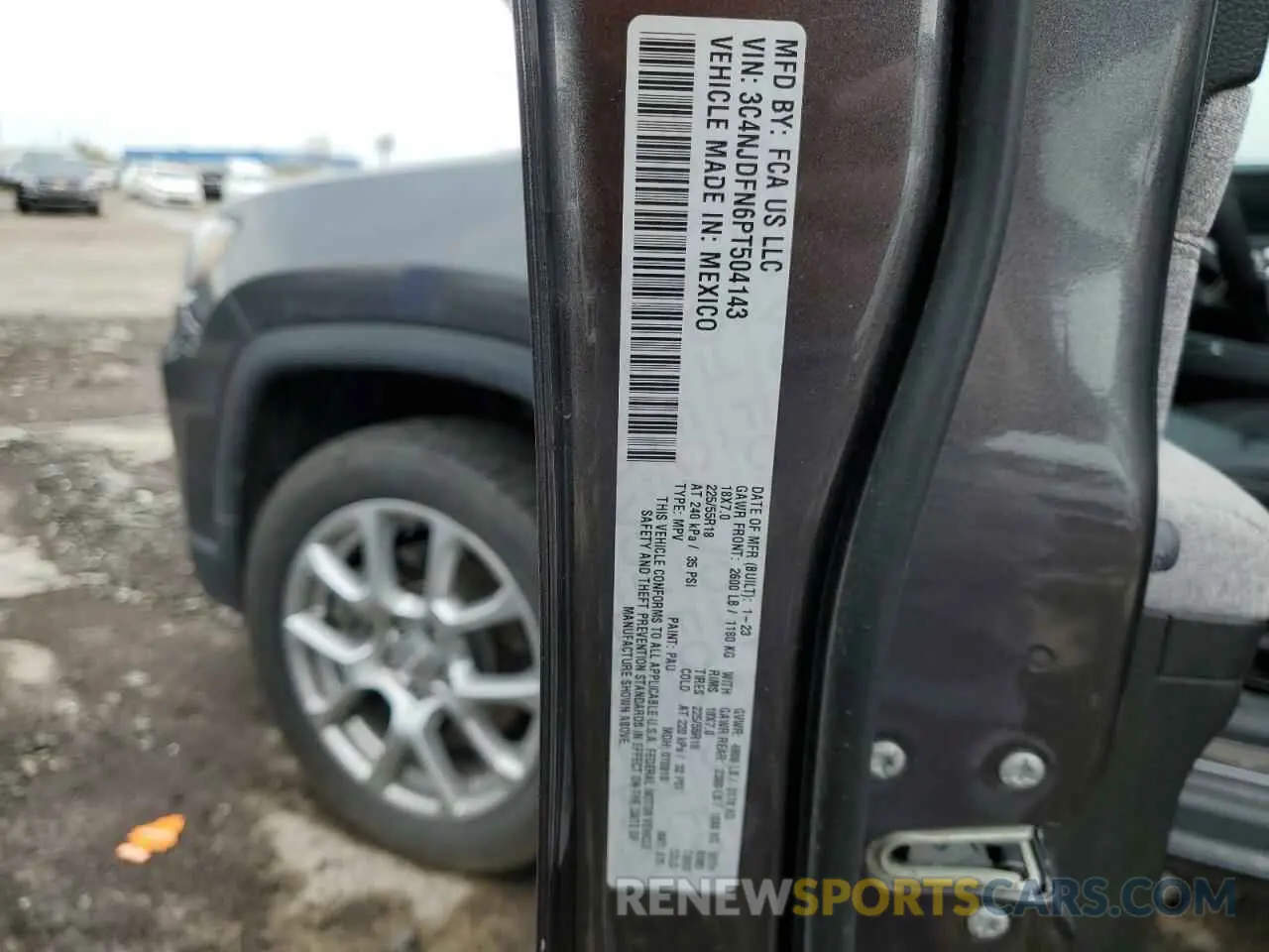 13 Photograph of a damaged car 3C4NJDFN6PT504143 JEEP COMPASS 2023