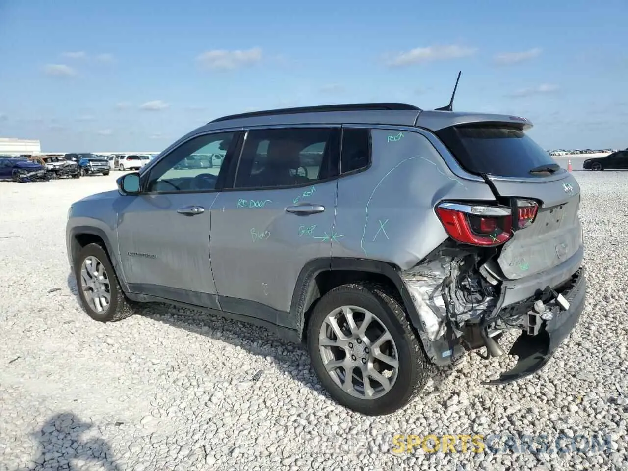 2 Photograph of a damaged car 3C4NJDFN6PT513828 JEEP COMPASS 2023