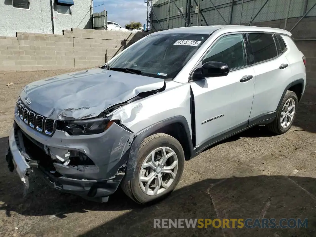 1 Photograph of a damaged car 3C4NJDAN0RT158486 JEEP COMPASS 2024
