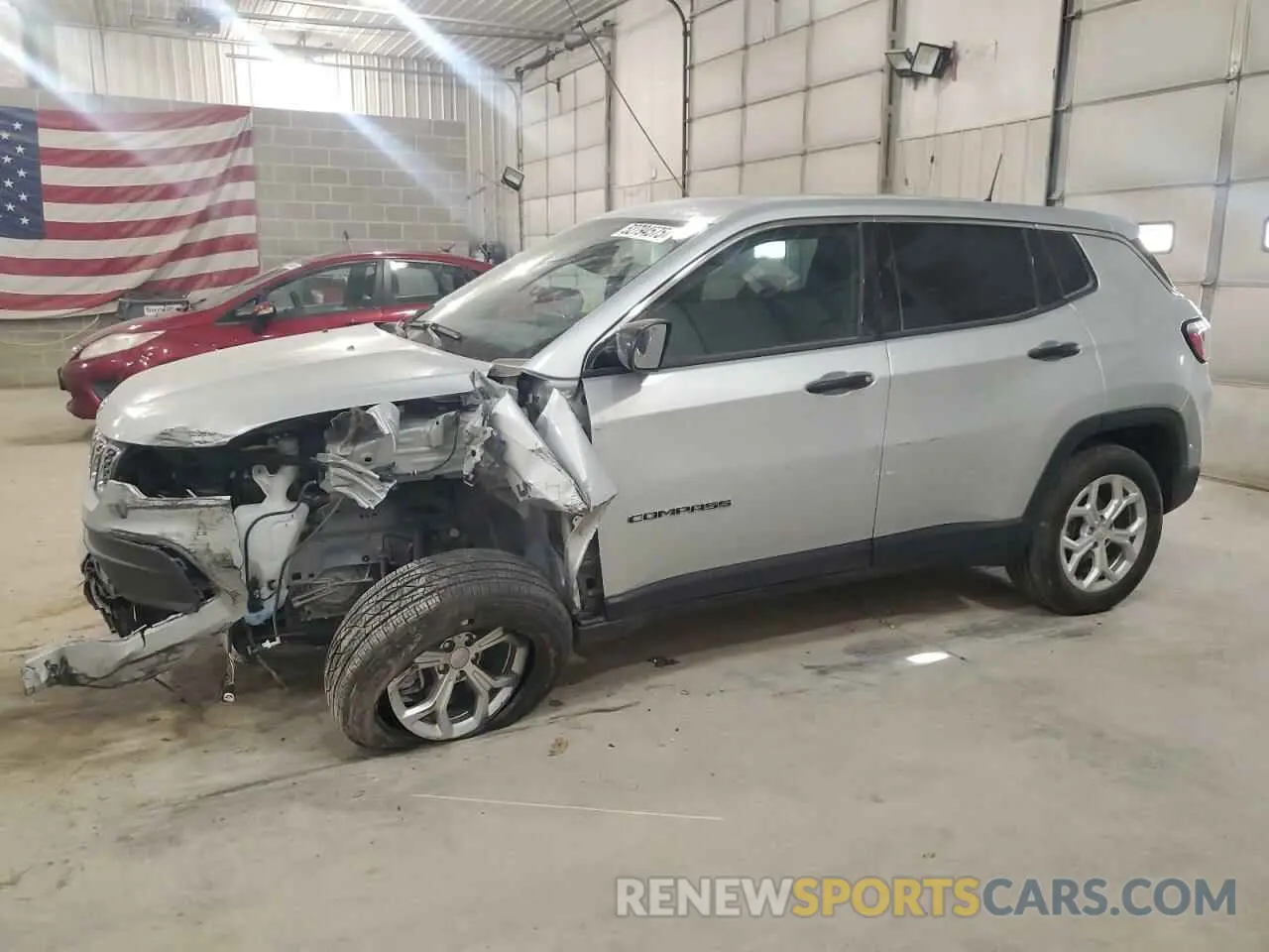 1 Photograph of a damaged car 3C4NJDAN0RT158813 JEEP COMPASS 2024