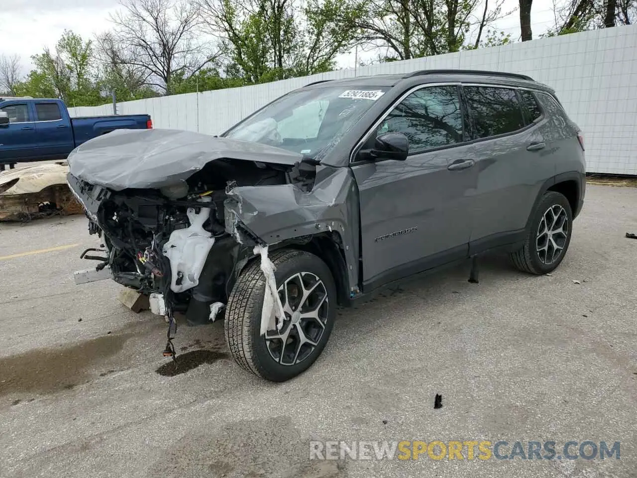 1 Photograph of a damaged car 3C4NJDBN3RT606072 JEEP COMPASS 2024