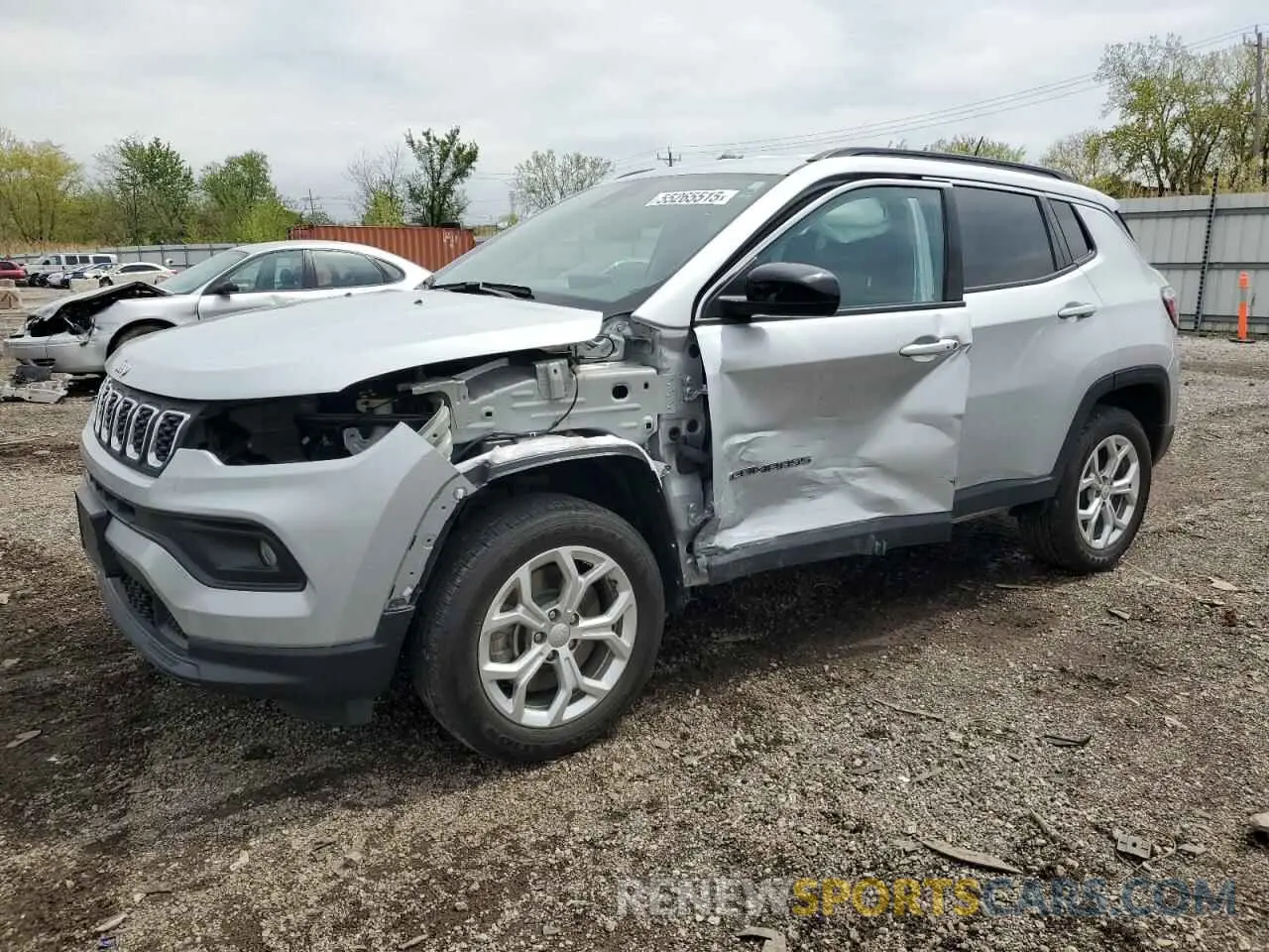 1 Photograph of a damaged car 3C4NJDBN7RT107047 JEEP COMPASS 2024