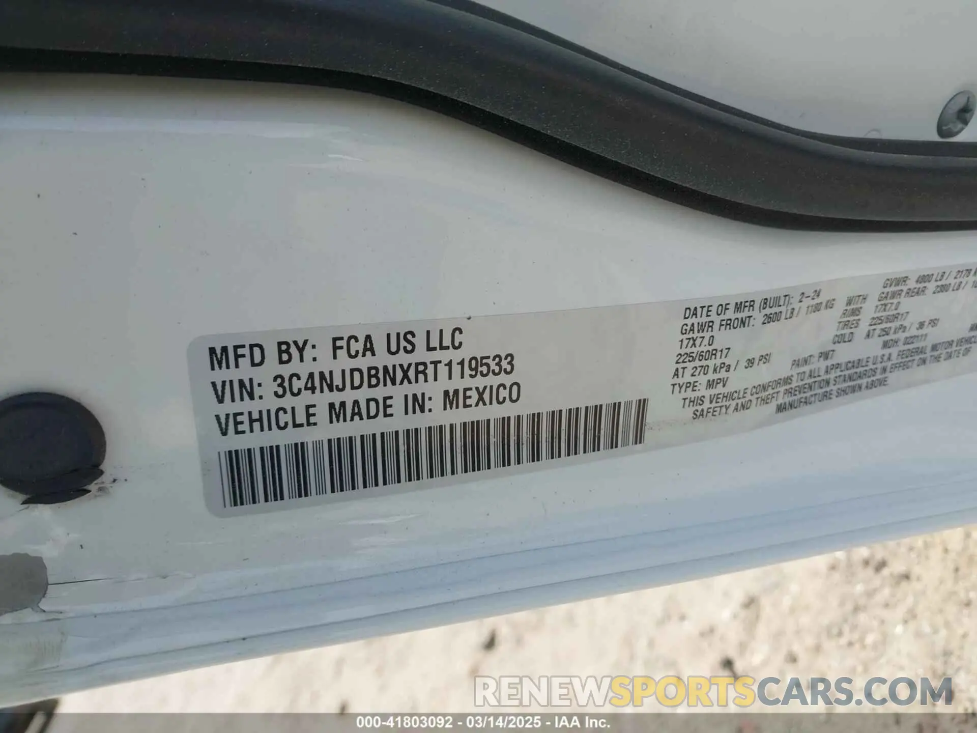 9 Photograph of a damaged car 3C4NJDBNXRT119533 JEEP COMPASS 2024