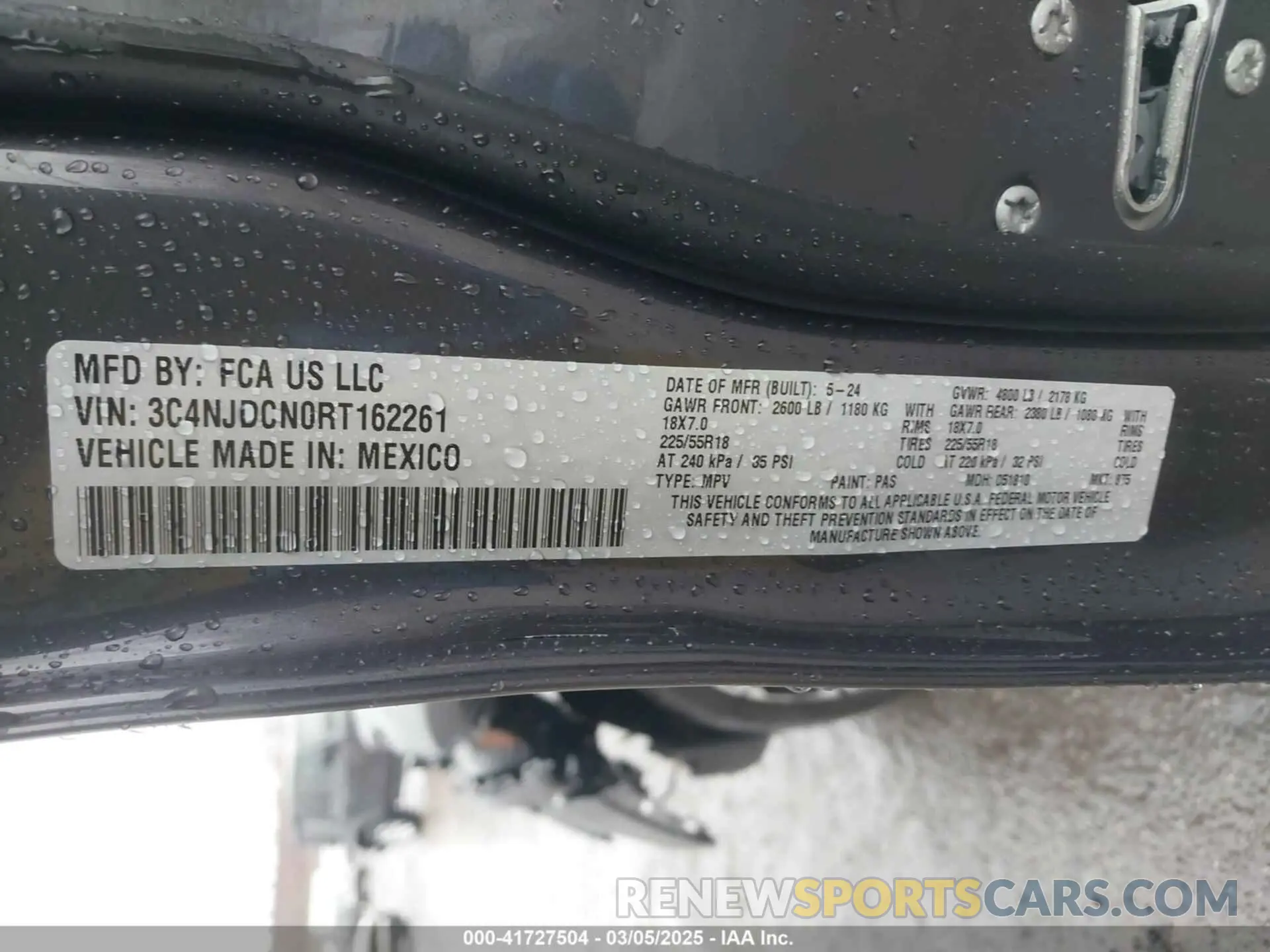 9 Photograph of a damaged car 3C4NJDCN0RT162261 JEEP COMPASS 2024