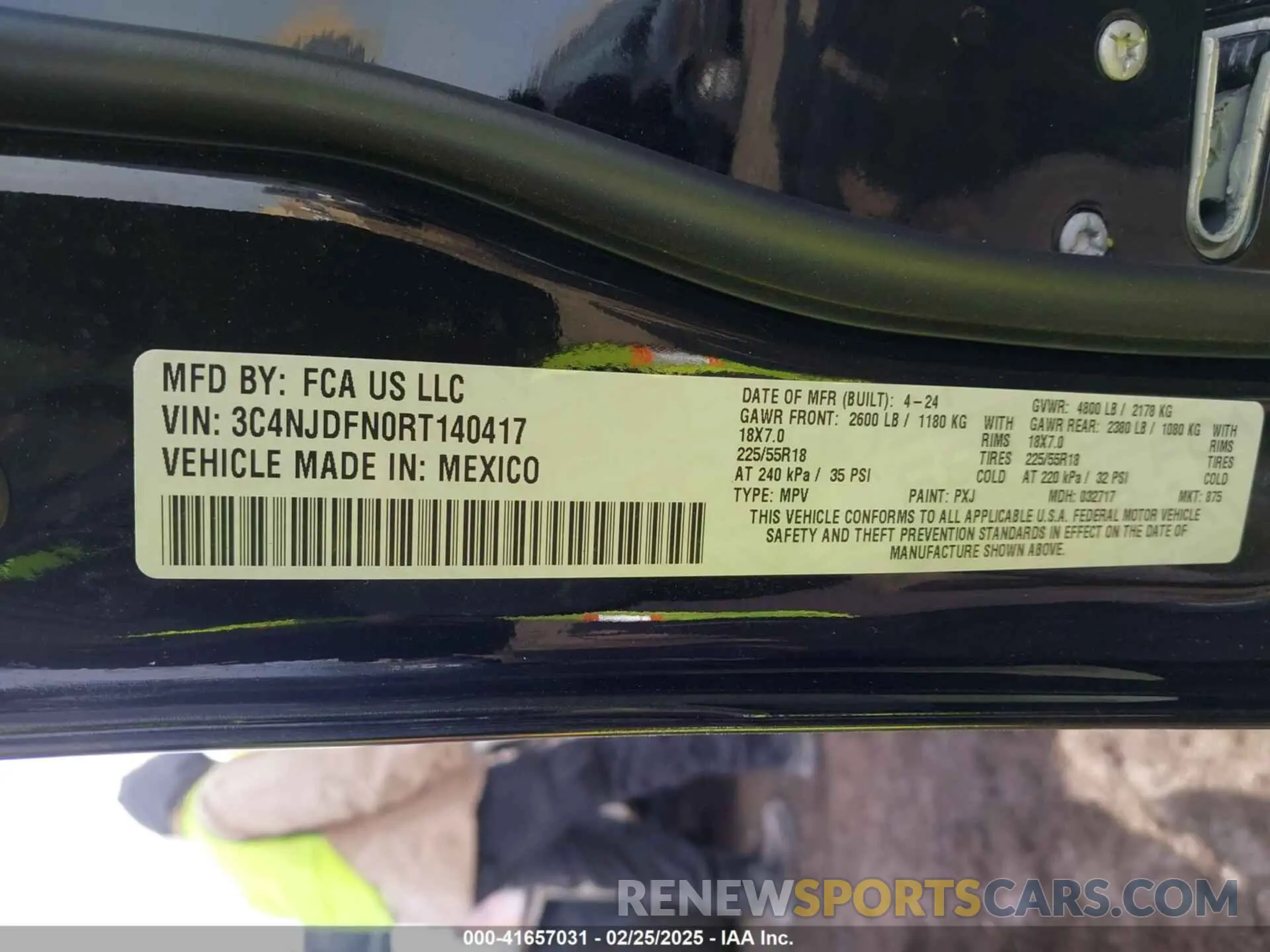 9 Photograph of a damaged car 3C4NJDFN0RT140417 JEEP COMPASS 2024