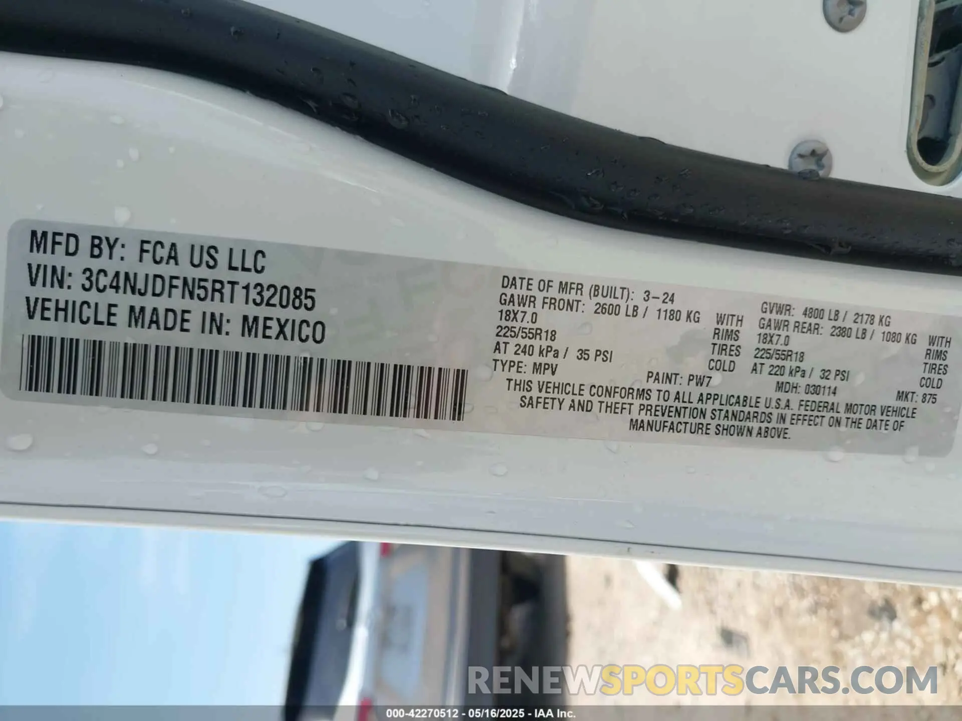 9 Photograph of a damaged car 3C4NJDFN5RT132085 JEEP COMPASS 2024