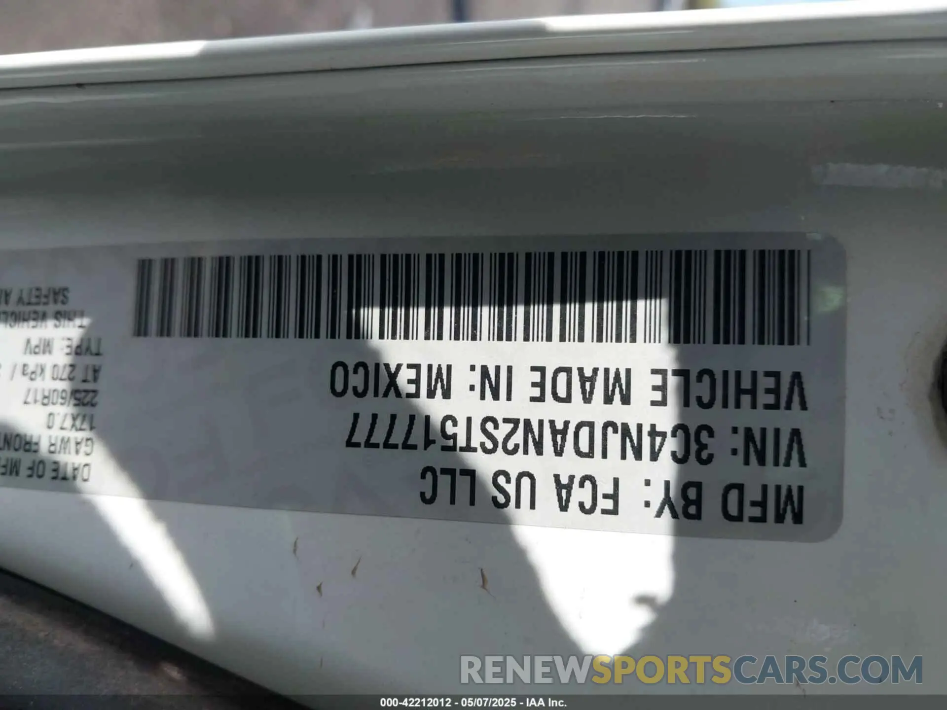9 Photograph of a damaged car 3C4NJDAN2ST517777 JEEP COMPASS 2025