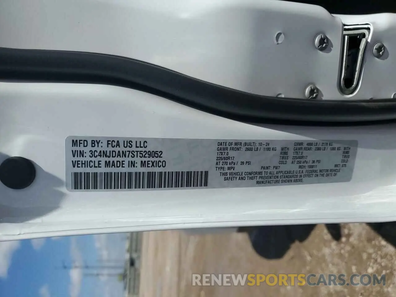 14 Photograph of a damaged car 3C4NJDAN7ST529052 JEEP COMPASS 2025