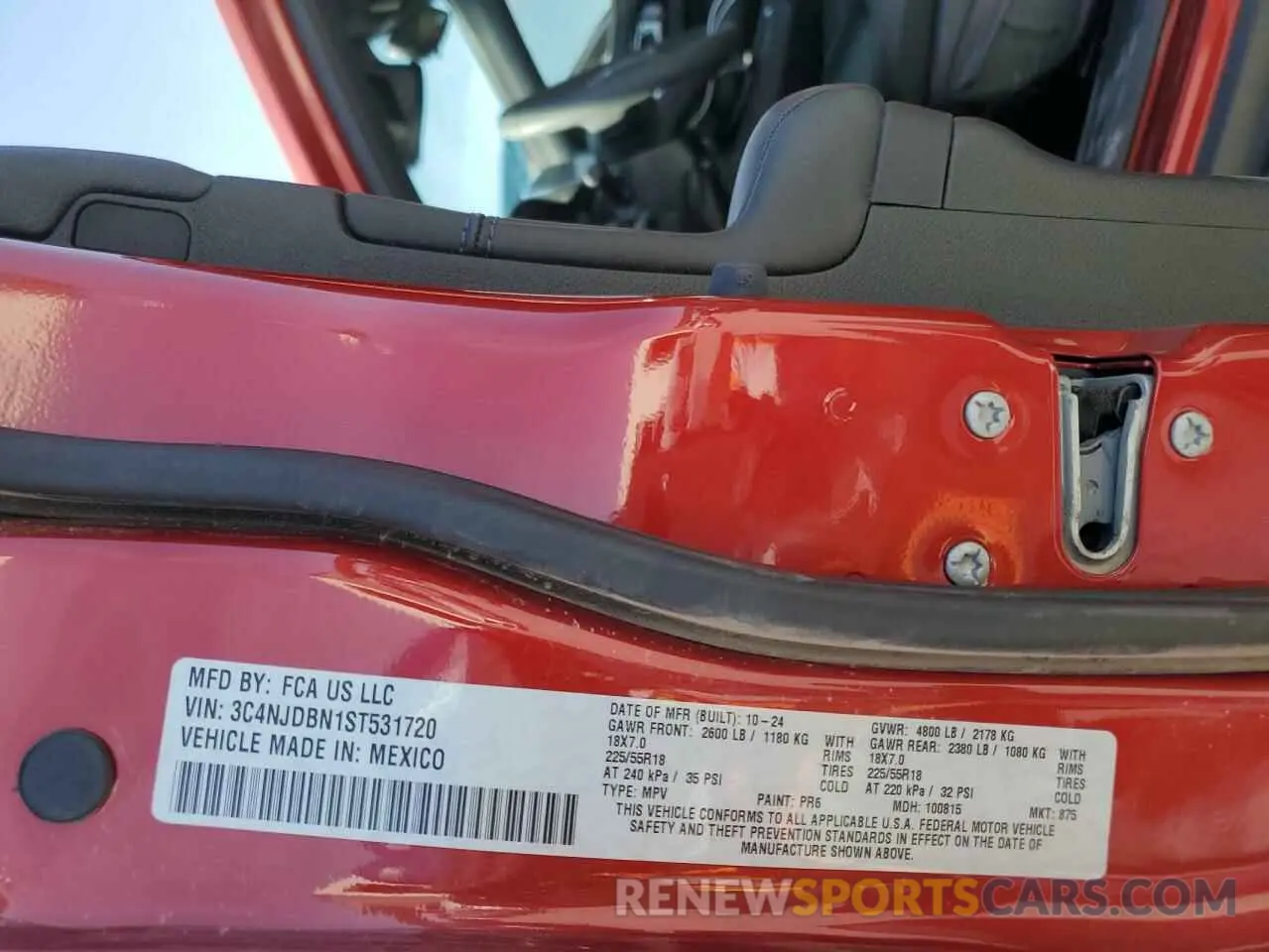13 Photograph of a damaged car 3C4NJDBN1ST531720 JEEP COMPASS 2025