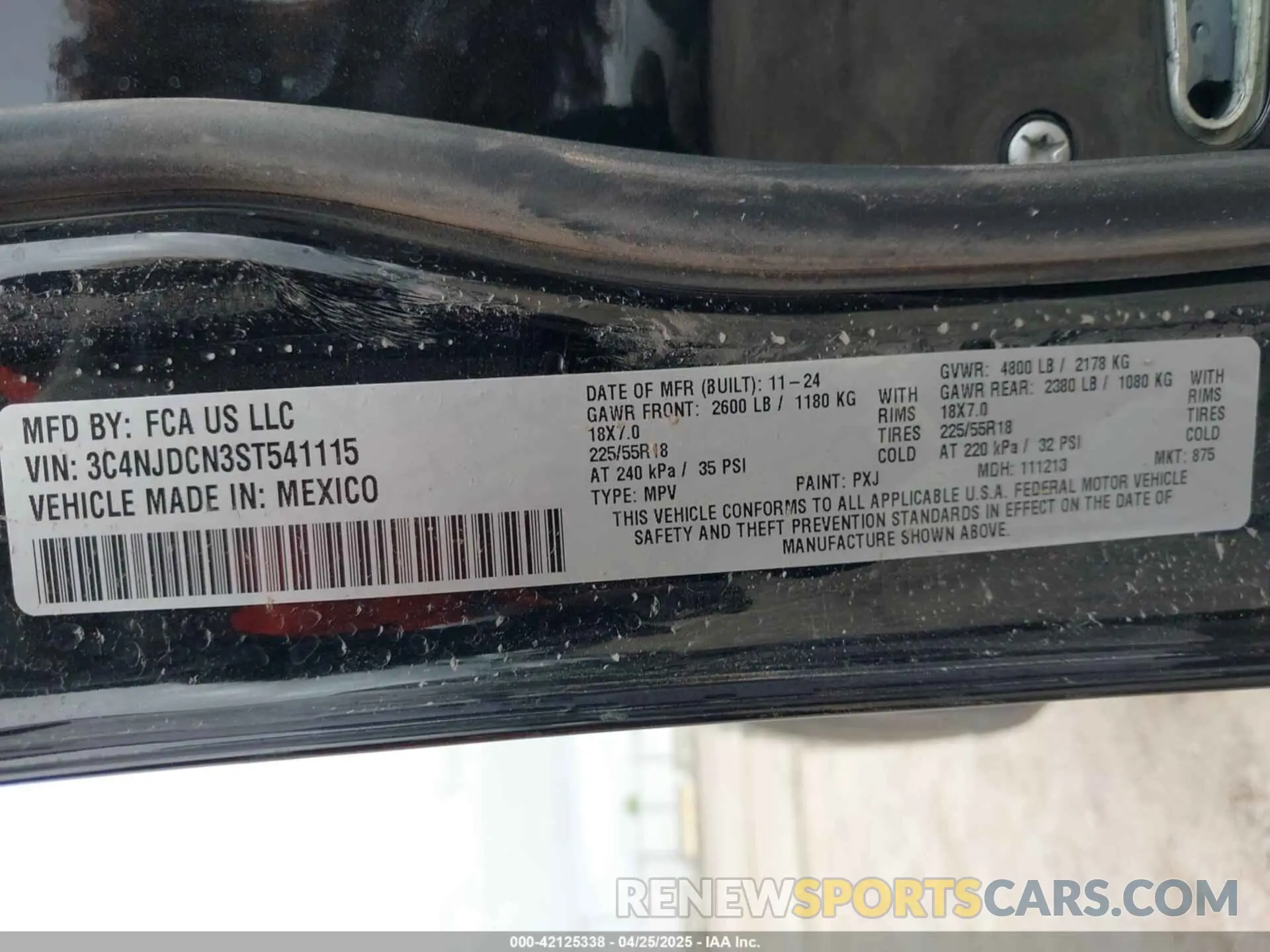 9 Photograph of a damaged car 3C4NJDCN3ST541115 JEEP COMPASS 2025
