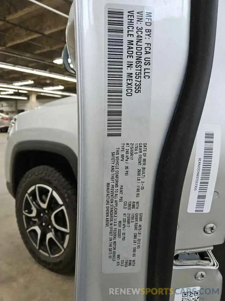 13 Photograph of a damaged car 3C4NJDDN6ST557355 JEEP COMPASS 2025
