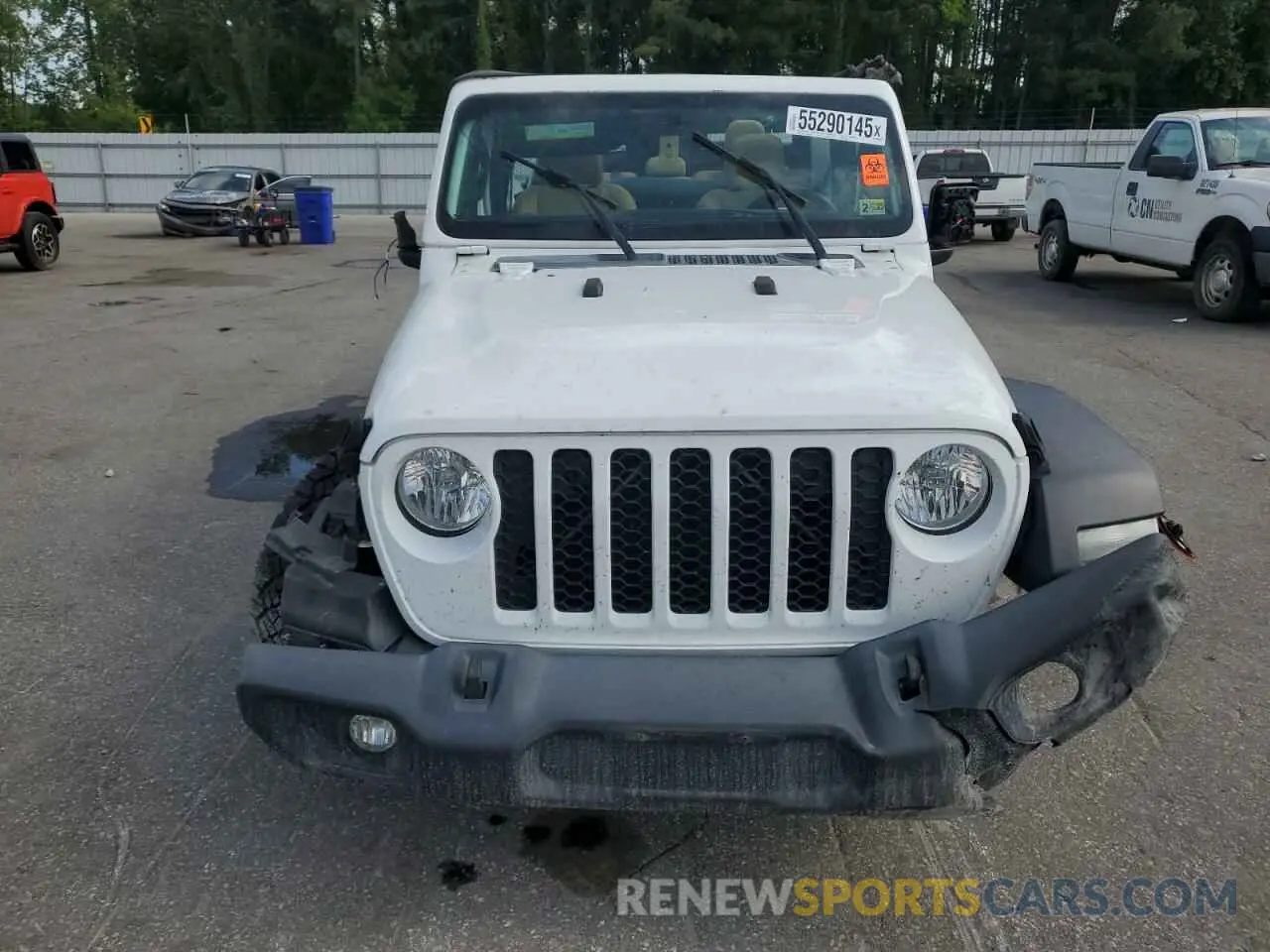5 Photograph of a damaged car 1C6HJTAG5LL109304 JEEP GLADIATOR 2020