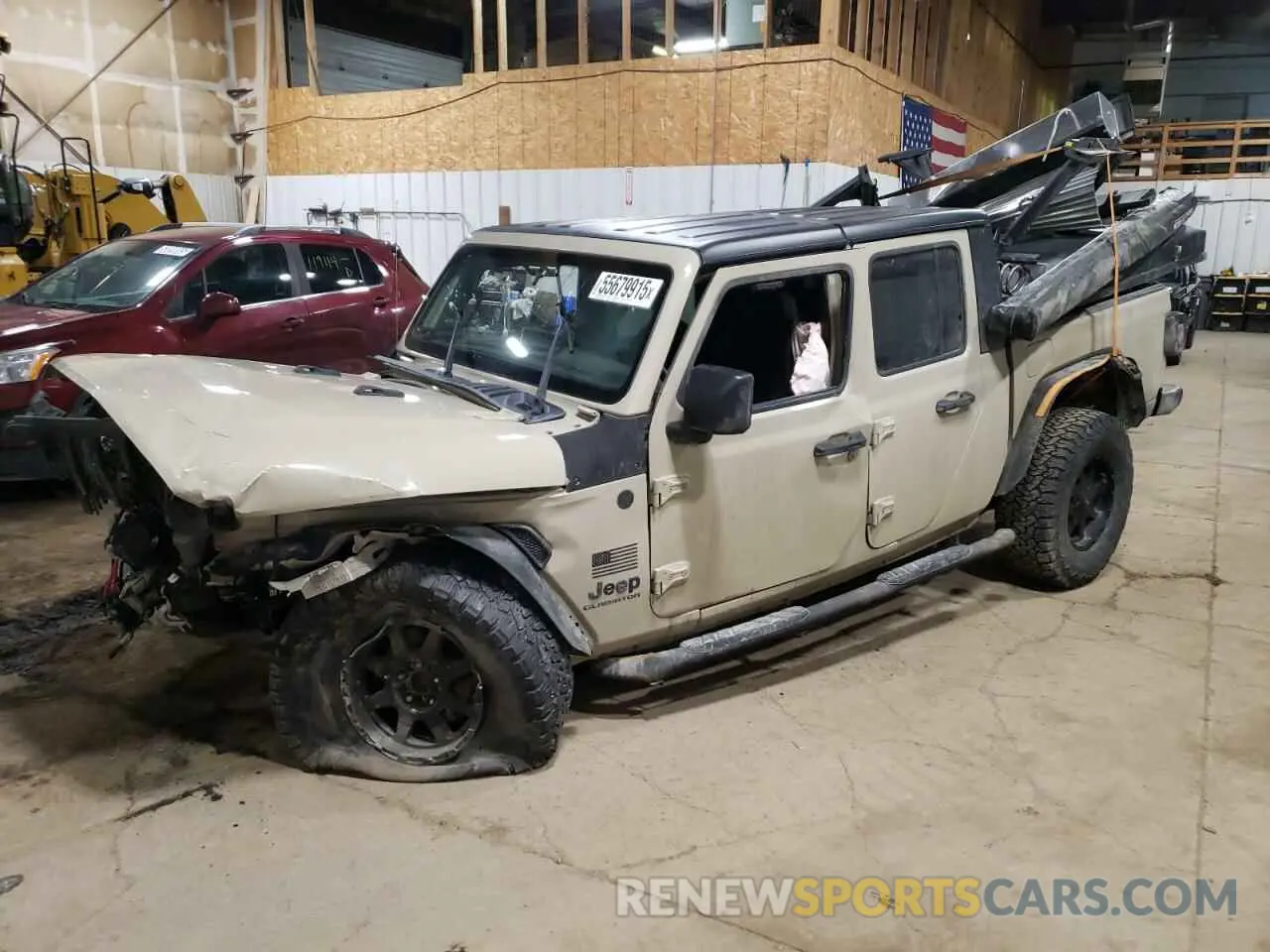 1 Photograph of a damaged car 1C6HJTAG5LL173357 JEEP GLADIATOR 2020