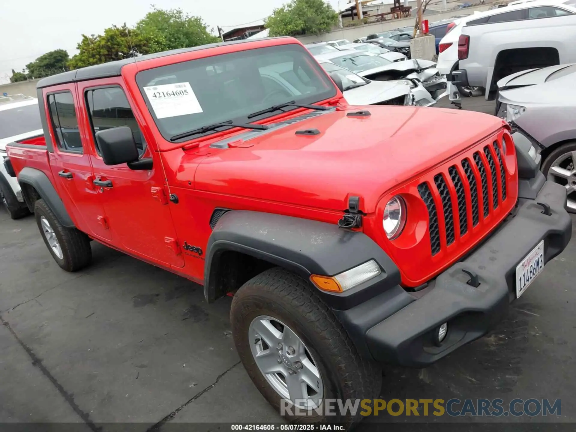 1 Photograph of a damaged car 1C6HJTAG6LL129268 JEEP GLADIATOR 2020