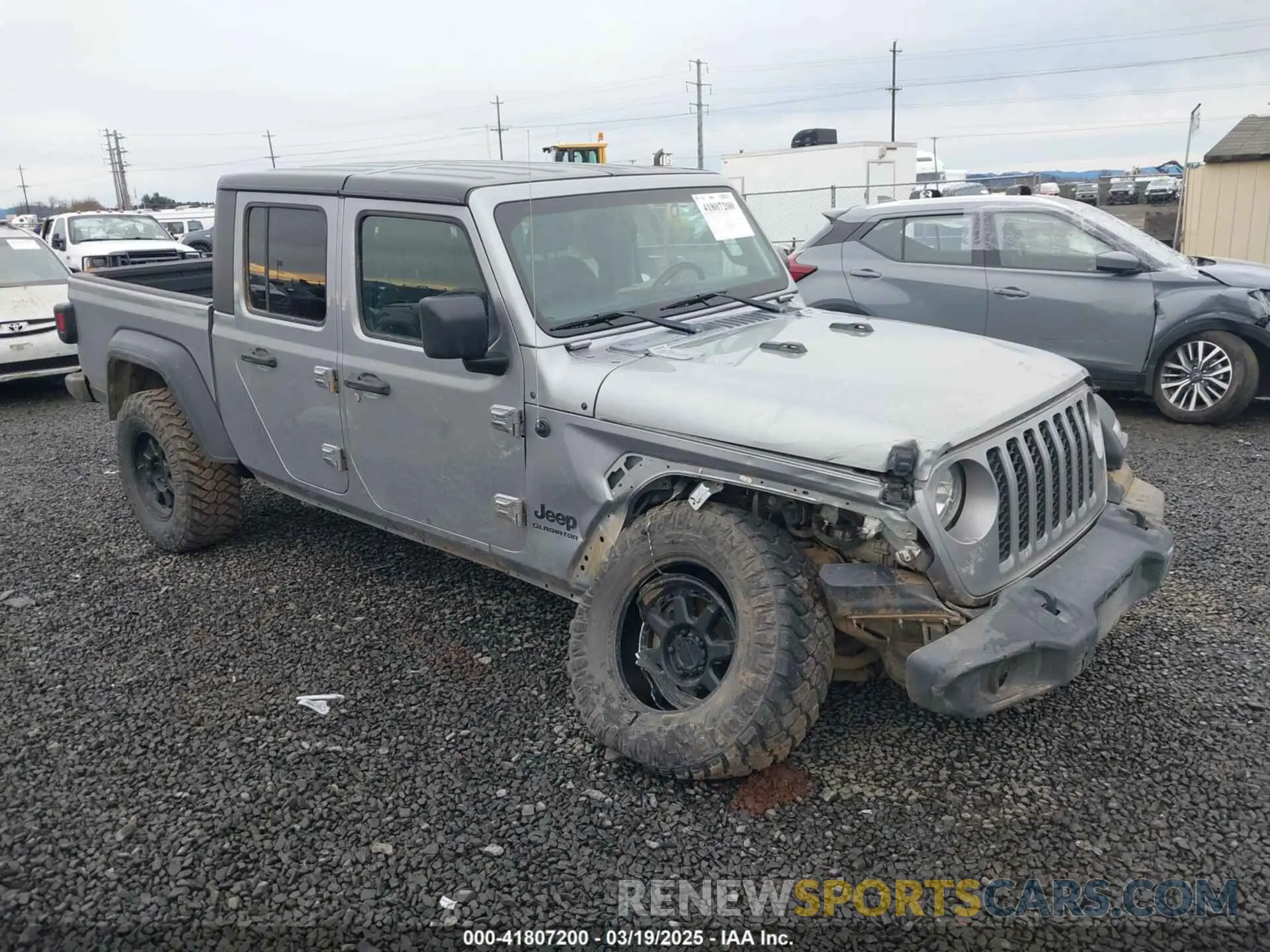 1 Photograph of a damaged car 1C6HJTAG8LL130311 JEEP GLADIATOR 2020