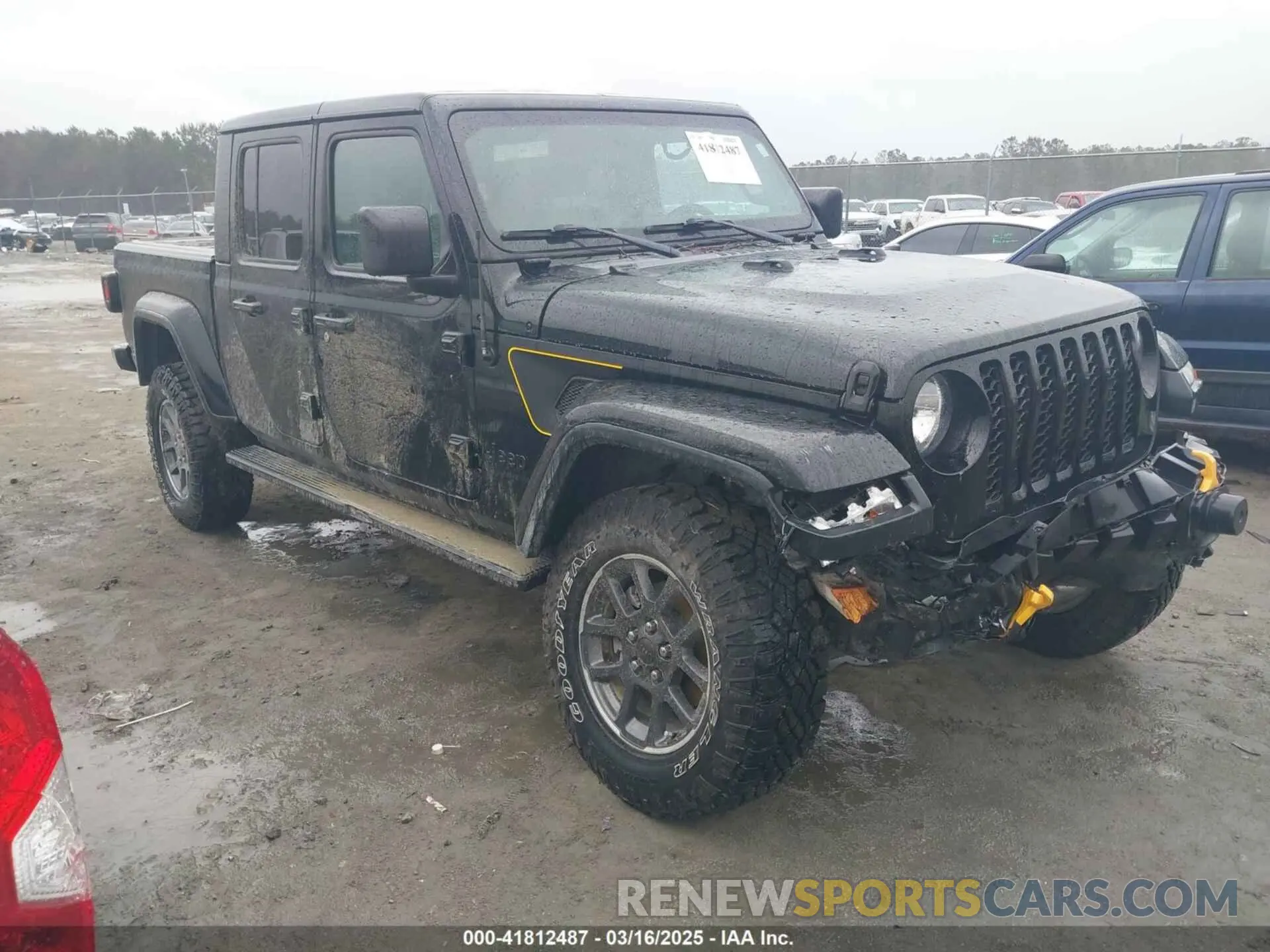 1 Photograph of a damaged car 1C6HJTAG8LL180092 JEEP GLADIATOR 2020