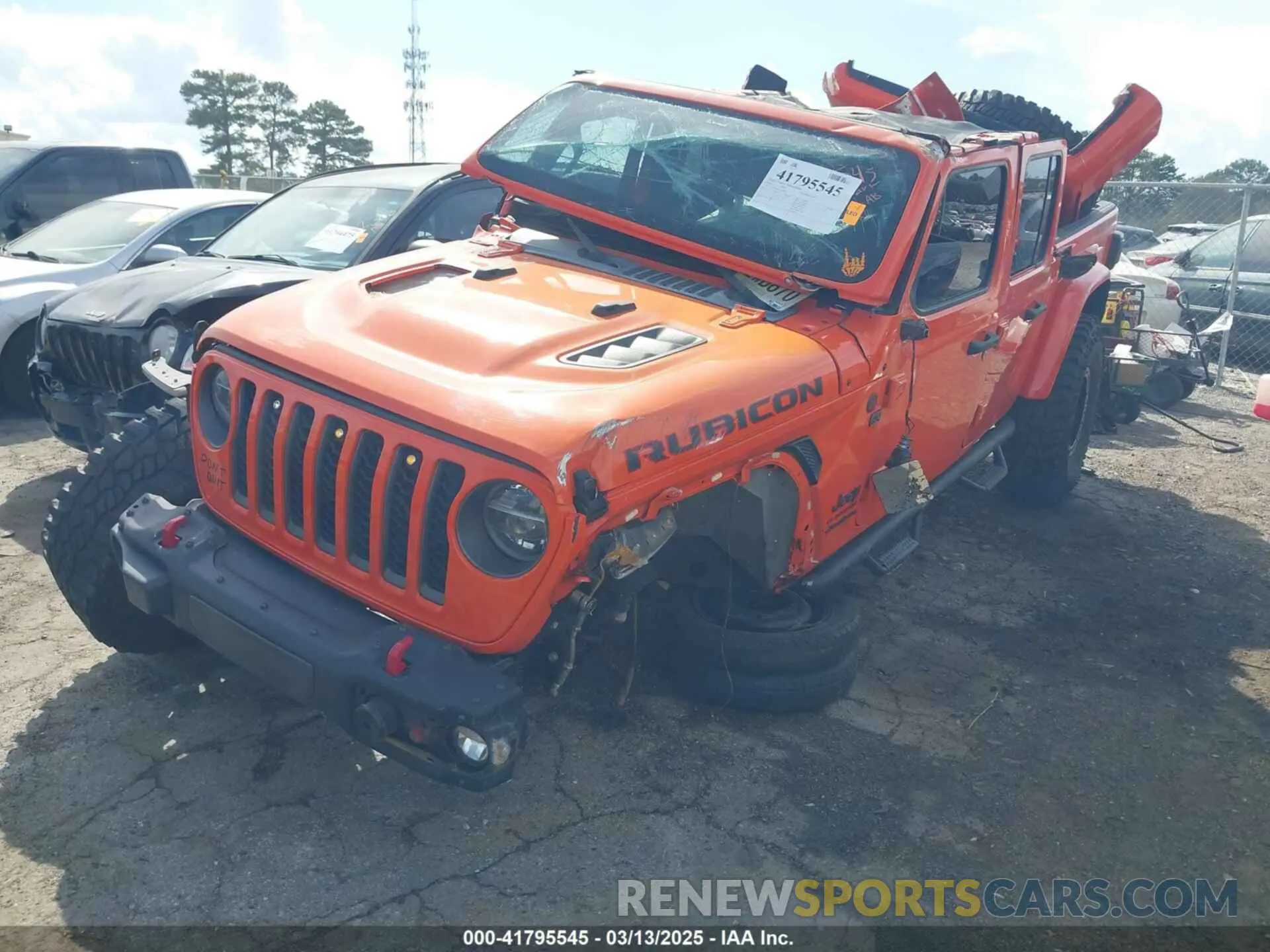 2 Photograph of a damaged car 1C6JJTBG0LL164890 JEEP GLADIATOR 2020