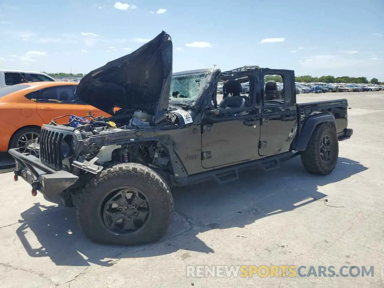 1 Photograph of a damaged car 1C6HJTAG0ML587535 JEEP GLADIATOR 2021