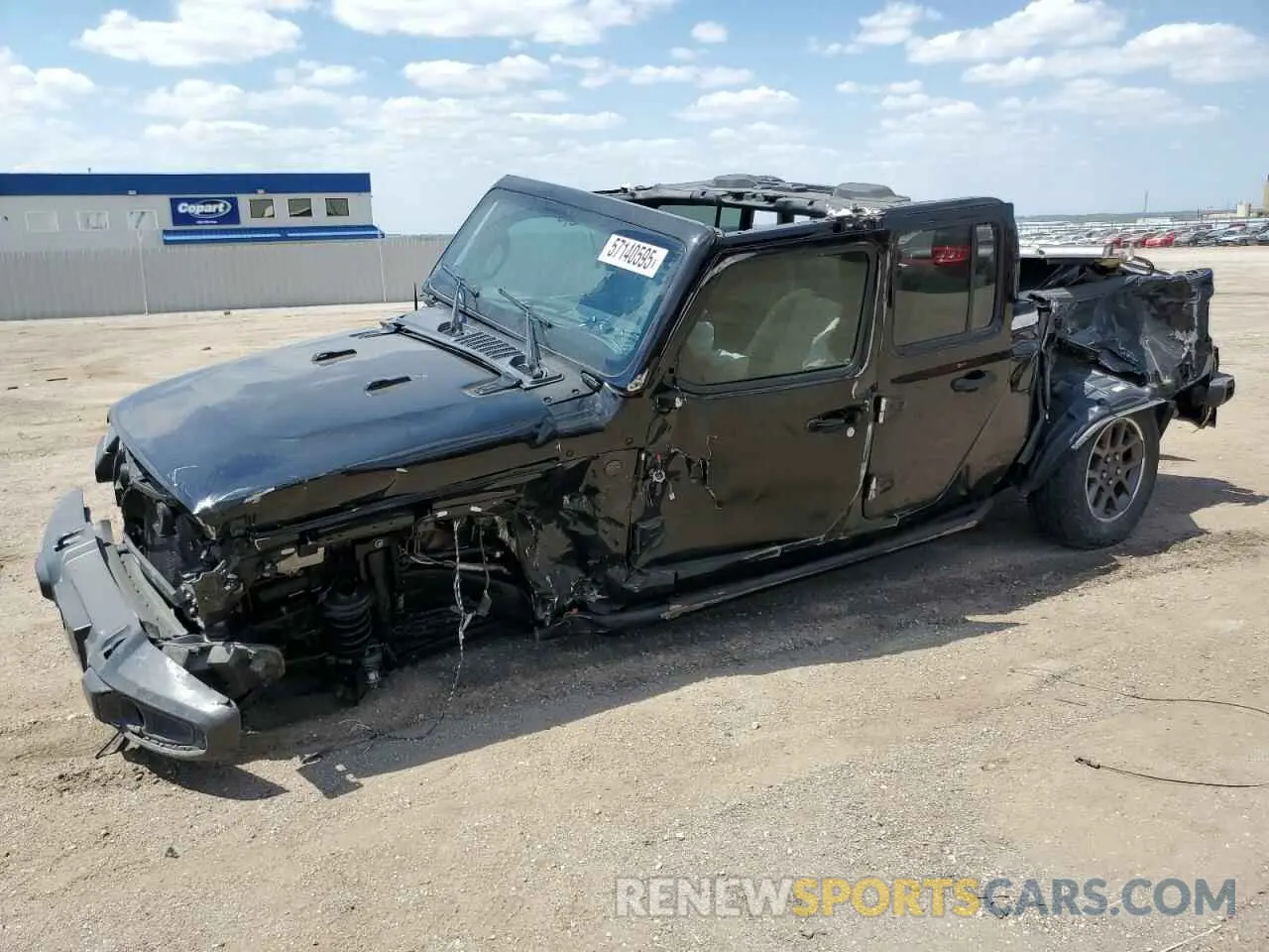 1 Photograph of a damaged car 1C6HJTAG2ML513632 JEEP GLADIATOR 2021