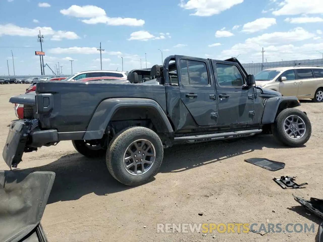 3 Photograph of a damaged car 1C6HJTAG2ML513632 JEEP GLADIATOR 2021