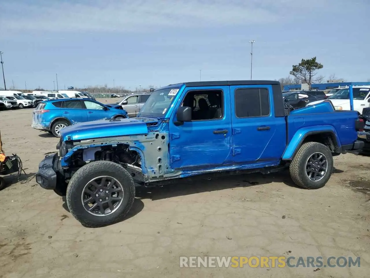 1 Photograph of a damaged car 1C6HJTAG4ML524342 JEEP GLADIATOR 2021