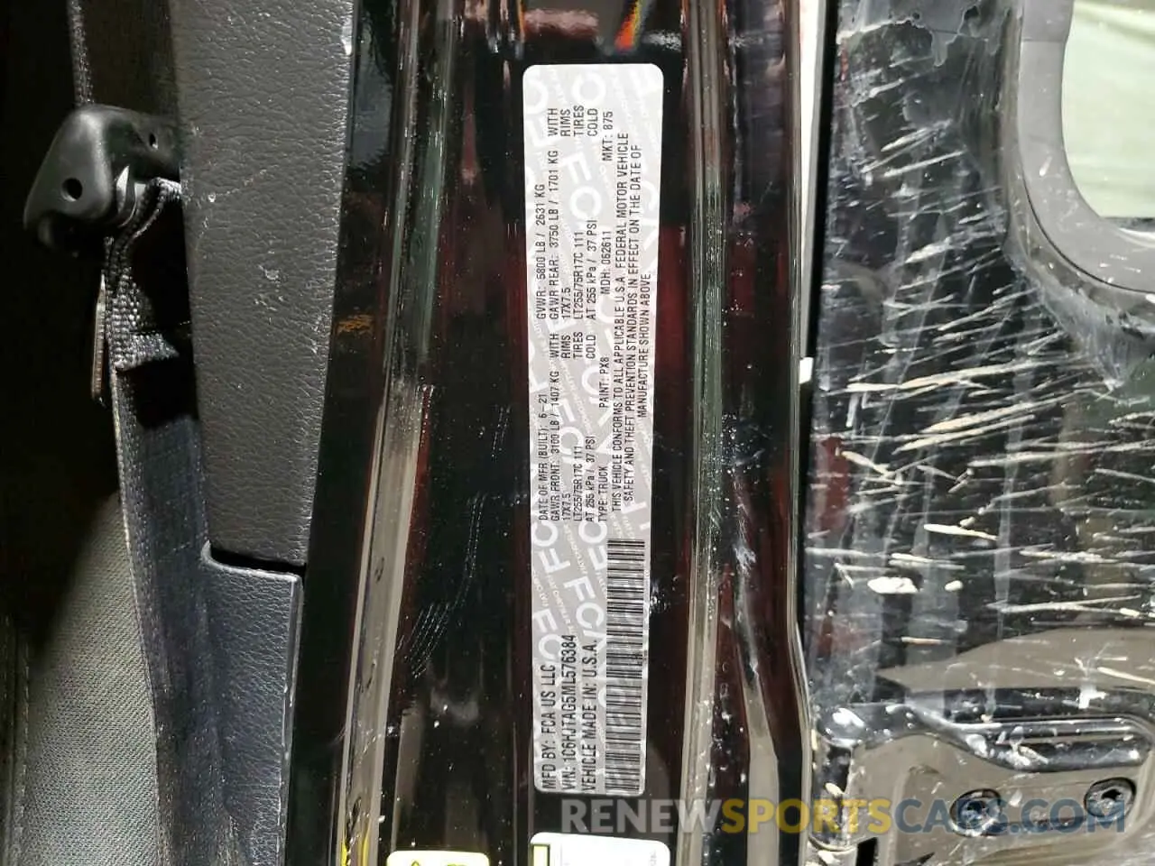 15 Photograph of a damaged car 1C6HJTAG5ML576384 JEEP GLADIATOR 2021