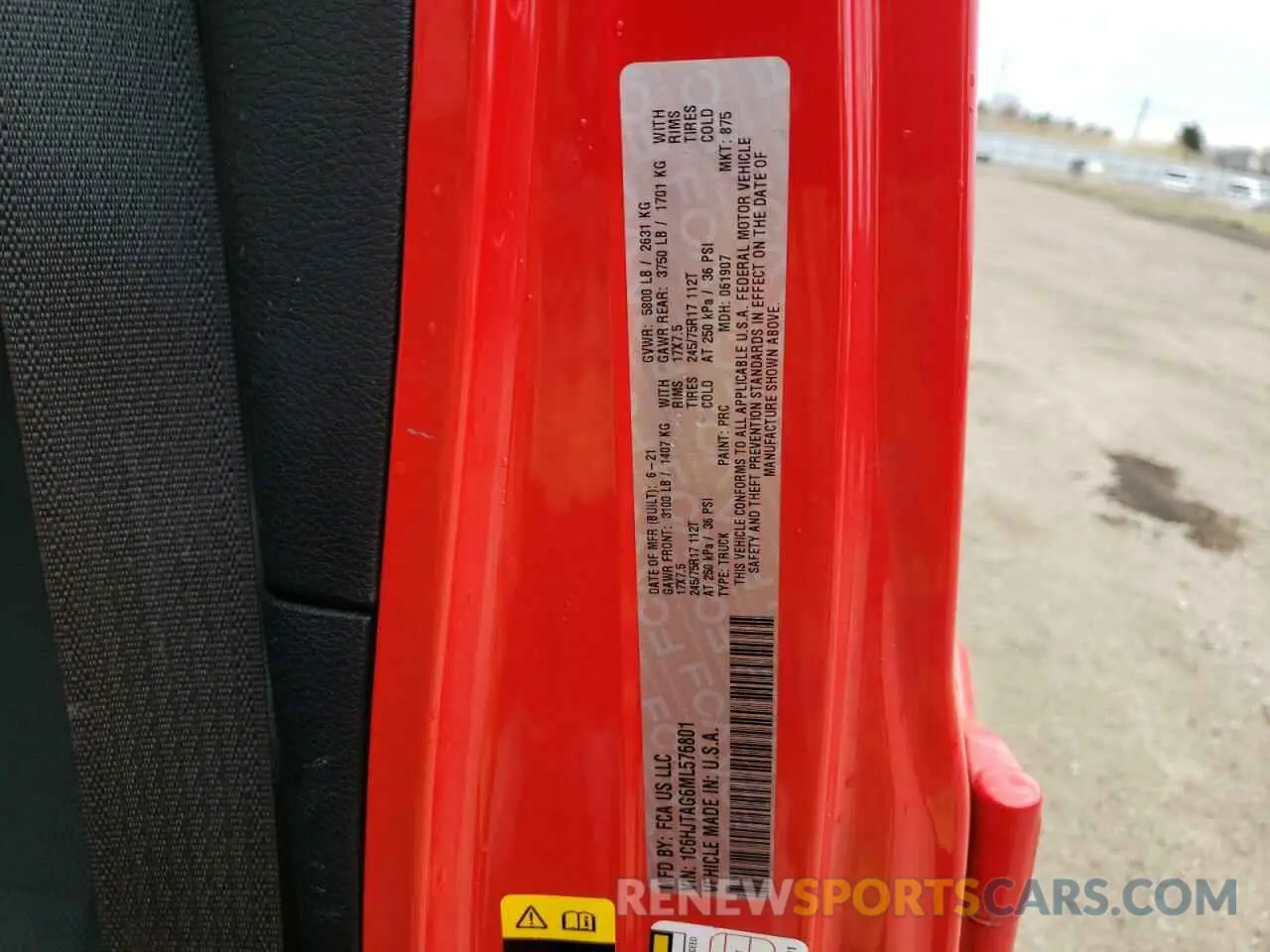 14 Photograph of a damaged car 1C6HJTAG6ML576801 JEEP GLADIATOR 2021