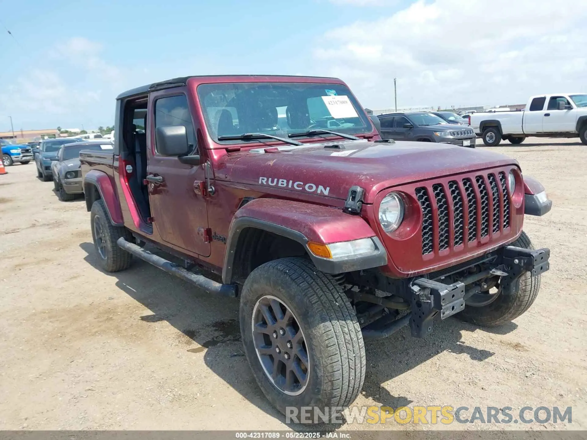 1 Photograph of a damaged car 1C6HJTAG8ML542343 JEEP GLADIATOR 2021