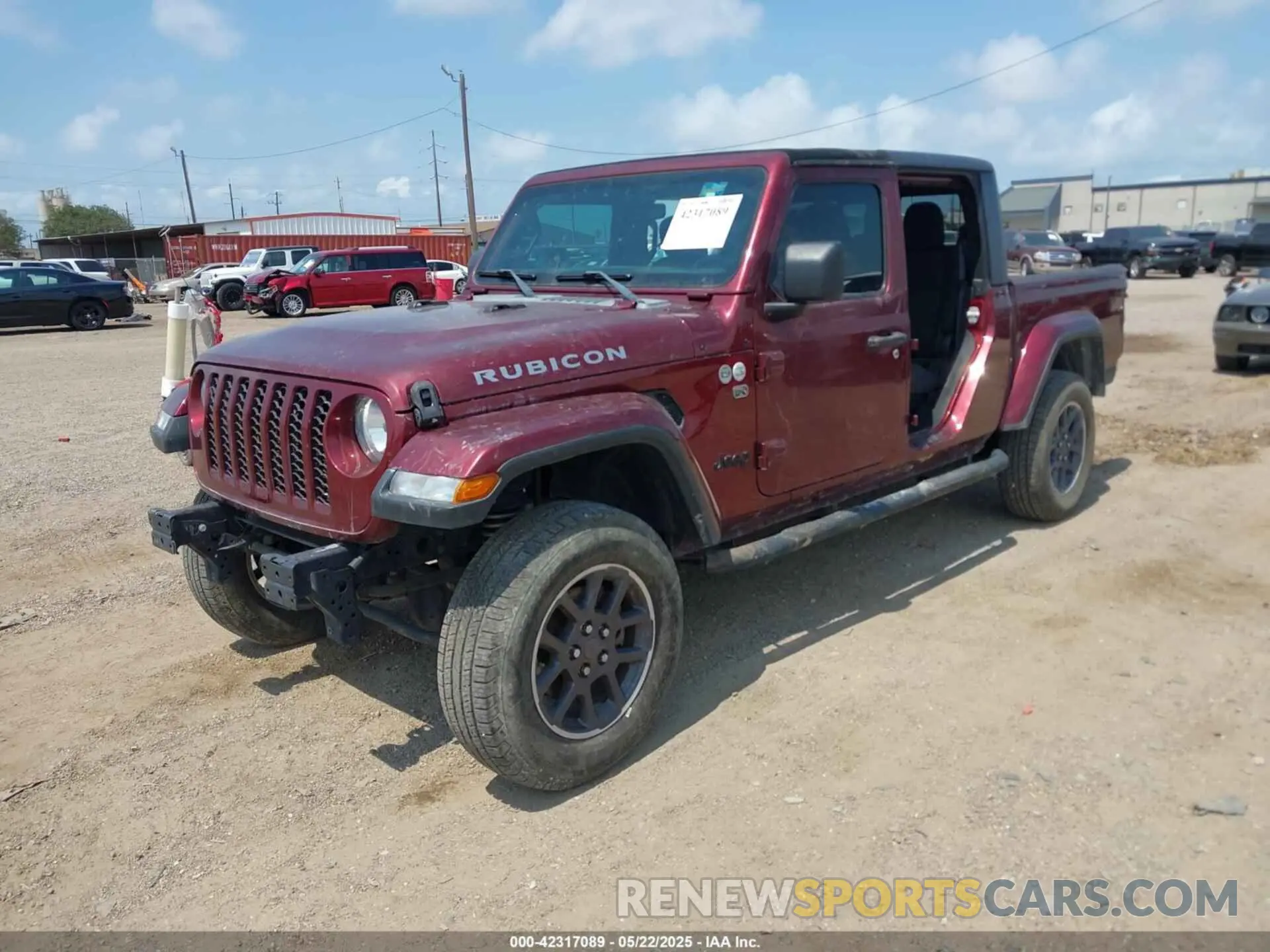 2 Photograph of a damaged car 1C6HJTAG8ML542343 JEEP GLADIATOR 2021
