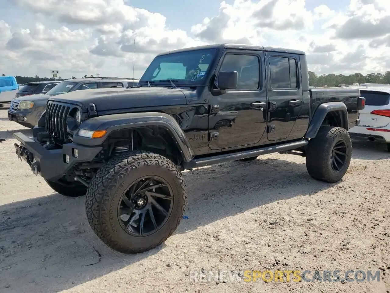 1 Photograph of a damaged car 1C6HJTAG8ML580882 JEEP GLADIATOR 2021