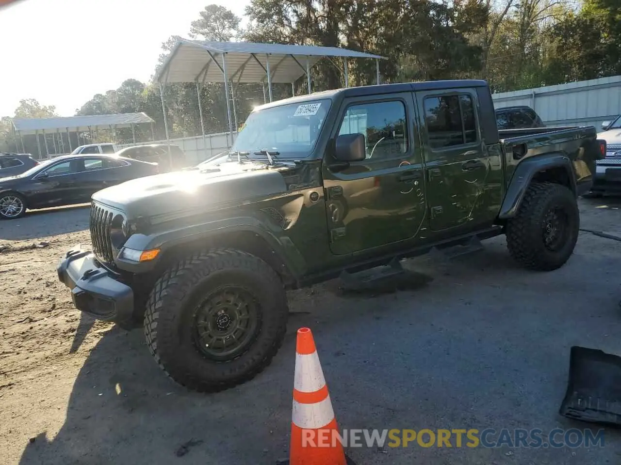 1 Photograph of a damaged car 1C6HJTAG8ML592059 JEEP GLADIATOR 2021