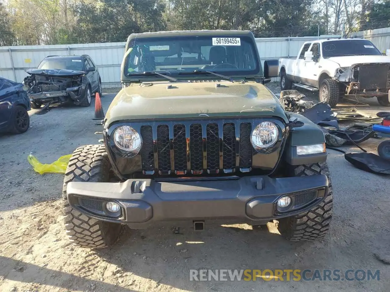 5 Photograph of a damaged car 1C6HJTAG8ML592059 JEEP GLADIATOR 2021