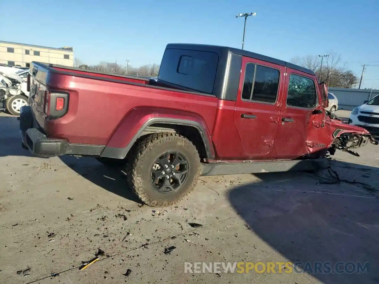 3 Photograph of a damaged car 1C6HJTAG9ML581023 JEEP GLADIATOR 2021