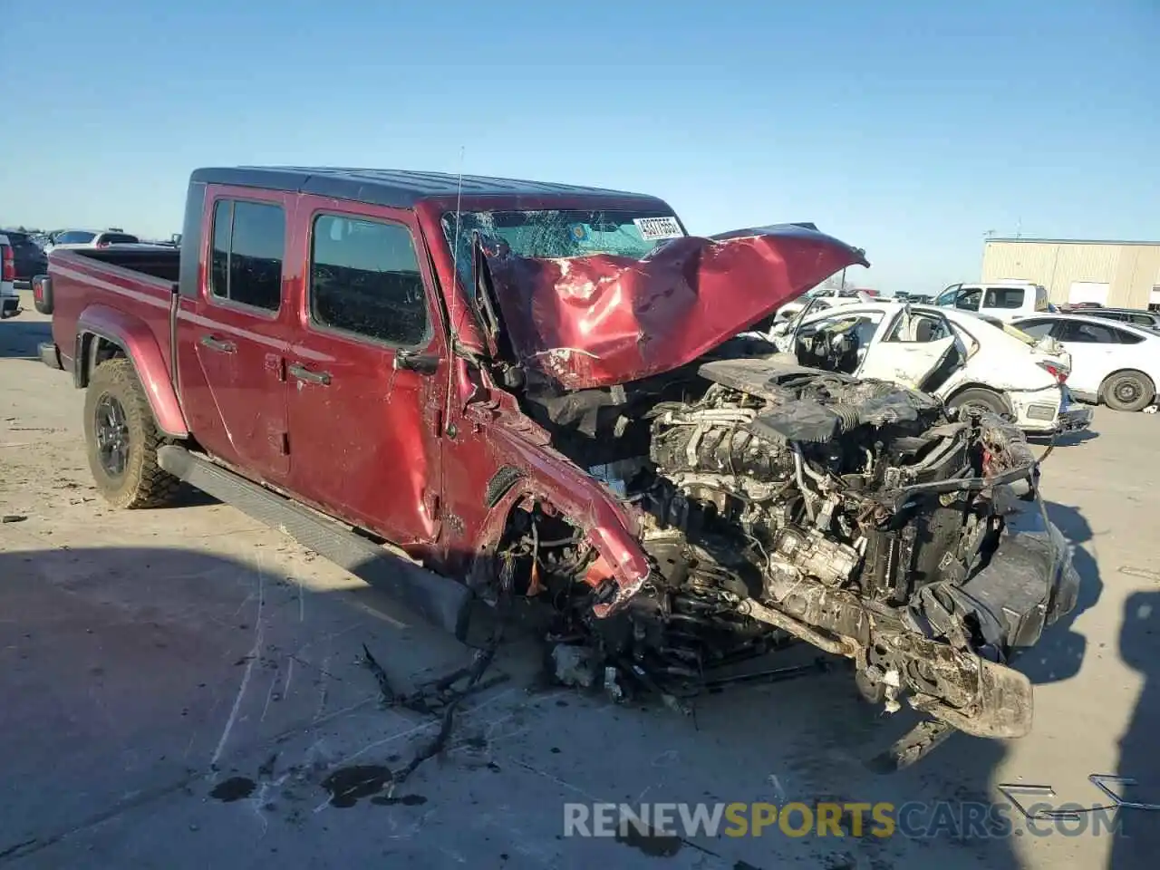 4 Photograph of a damaged car 1C6HJTAG9ML581023 JEEP GLADIATOR 2021