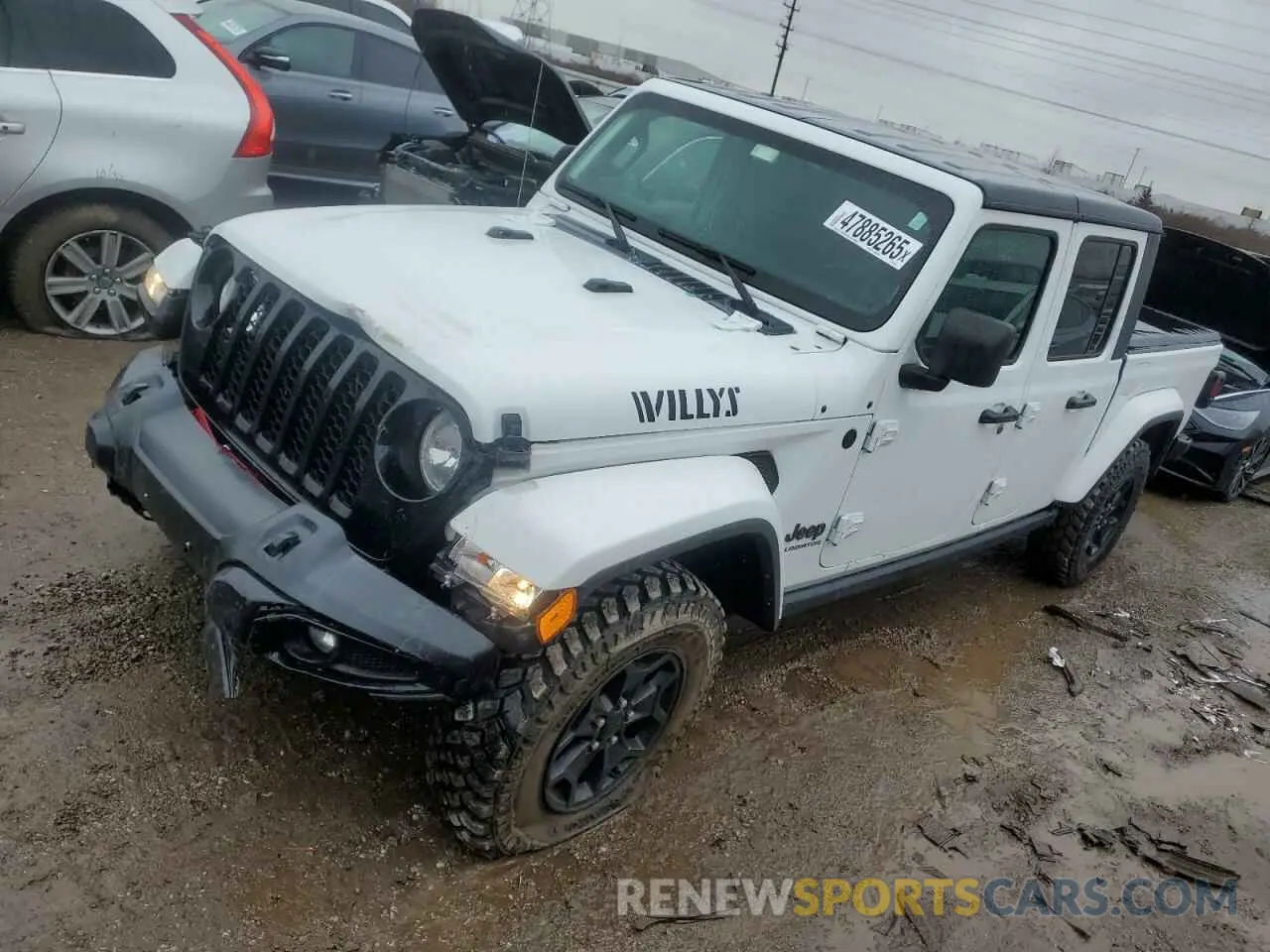 1 Photograph of a damaged car 1C6HJTAG9ML605725 JEEP GLADIATOR 2021
