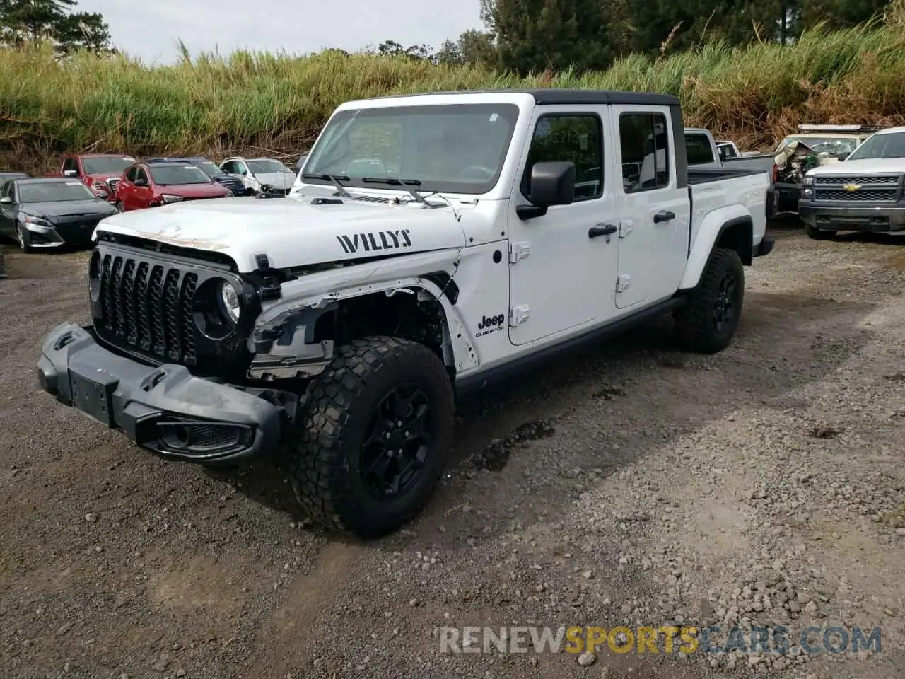 1 Photograph of a damaged car 1C6HJTAG9ML617423 JEEP GLADIATOR 2021