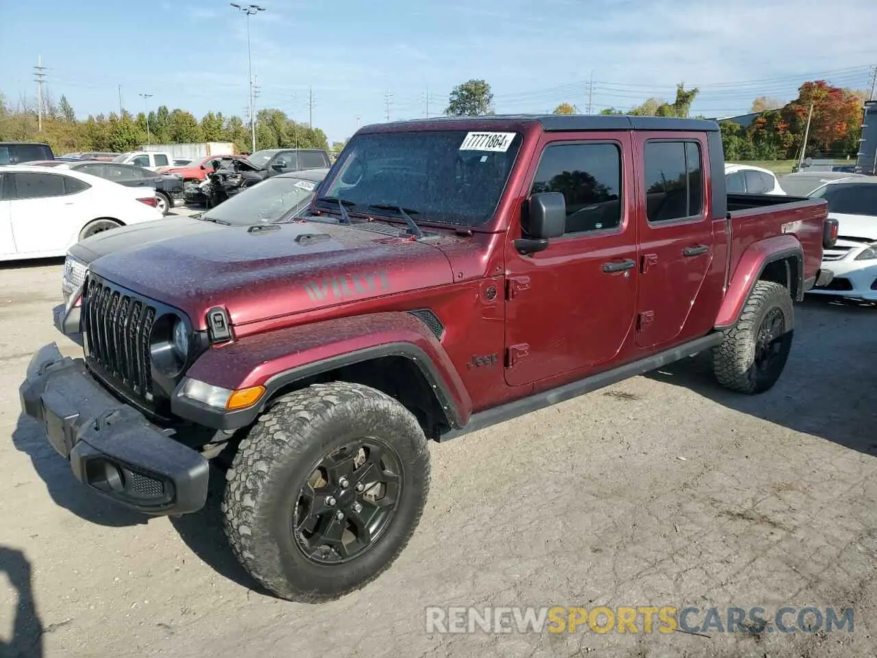 1 Photograph of a damaged car 1C6HJTAGXML590037 JEEP GLADIATOR 2021
