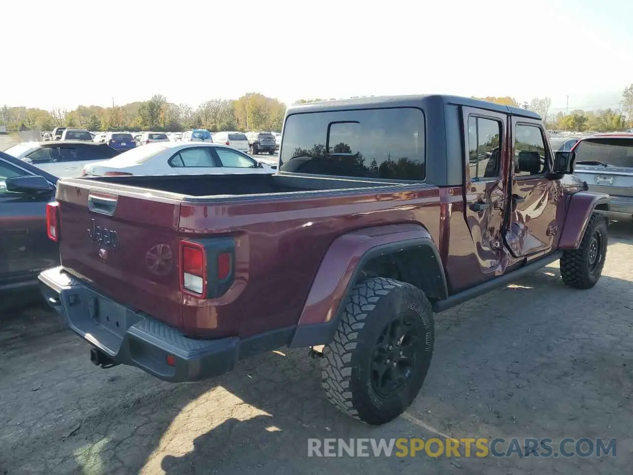 3 Photograph of a damaged car 1C6HJTAGXML590037 JEEP GLADIATOR 2021