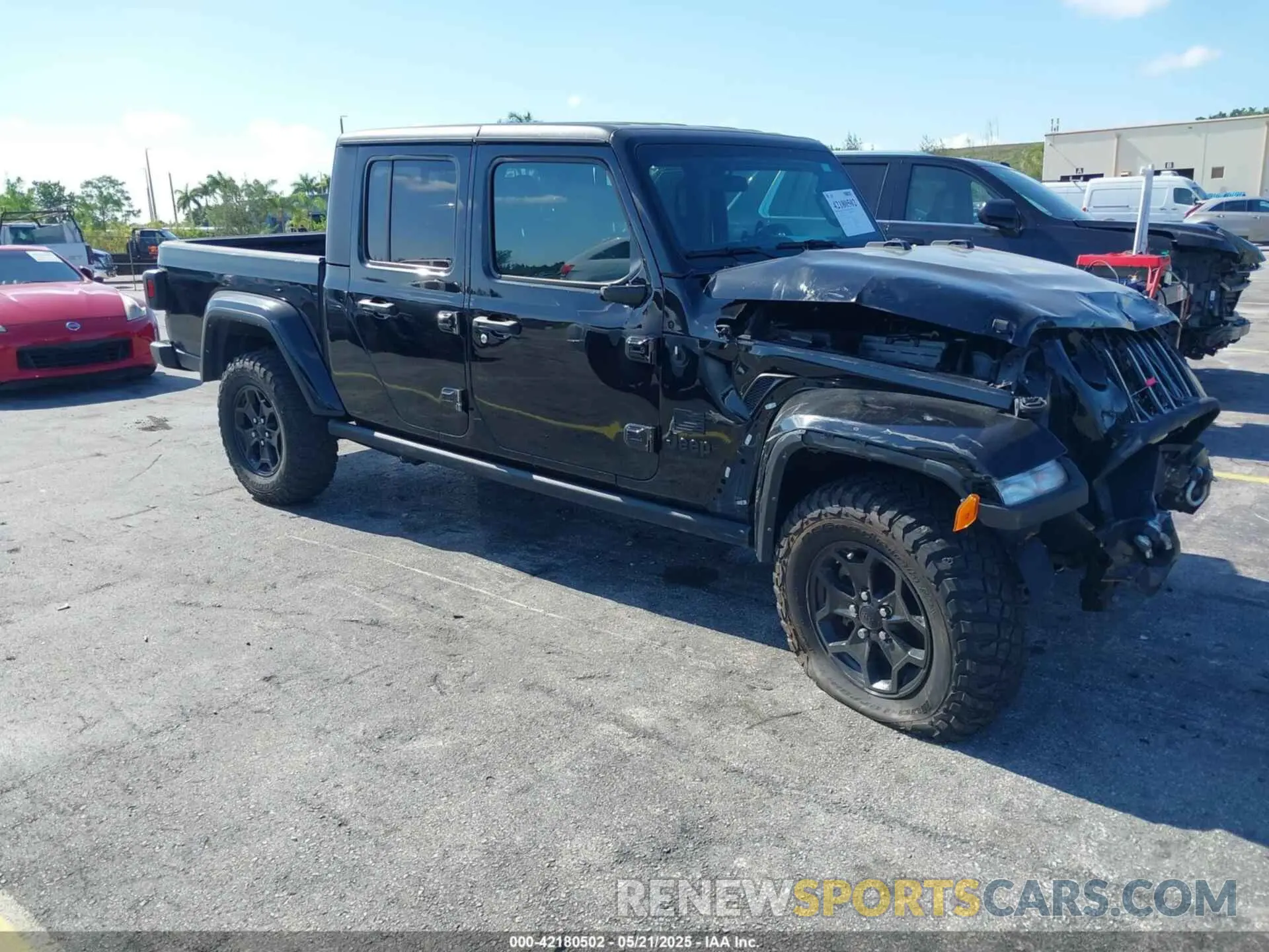 1 Photograph of a damaged car 1C6HJTAGXML613431 JEEP GLADIATOR 2021