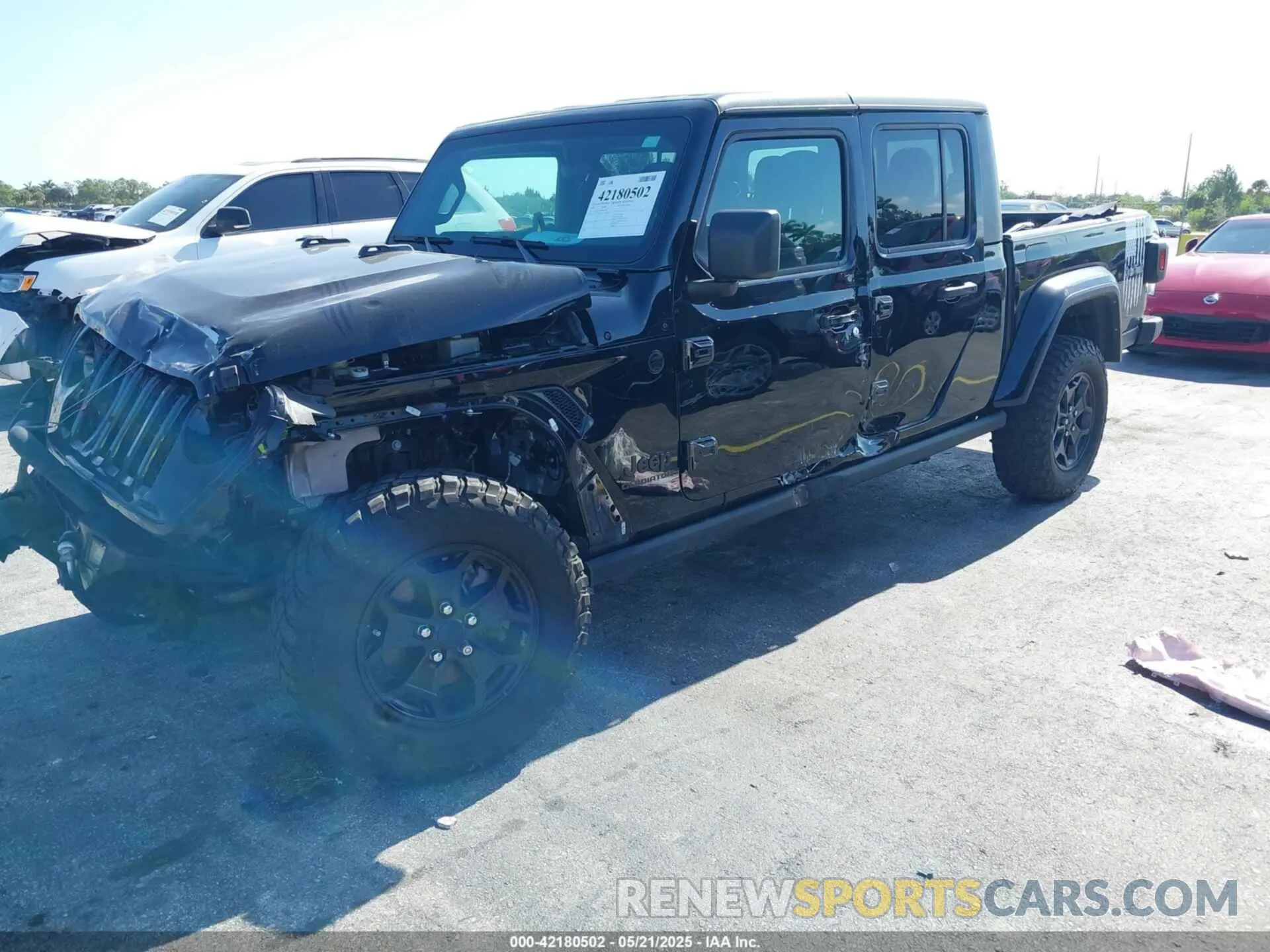 2 Photograph of a damaged car 1C6HJTAGXML613431 JEEP GLADIATOR 2021