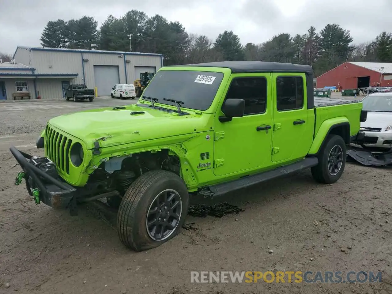 1 Photograph of a damaged car 1C6HJTFG0ML610918 JEEP GLADIATOR 2021