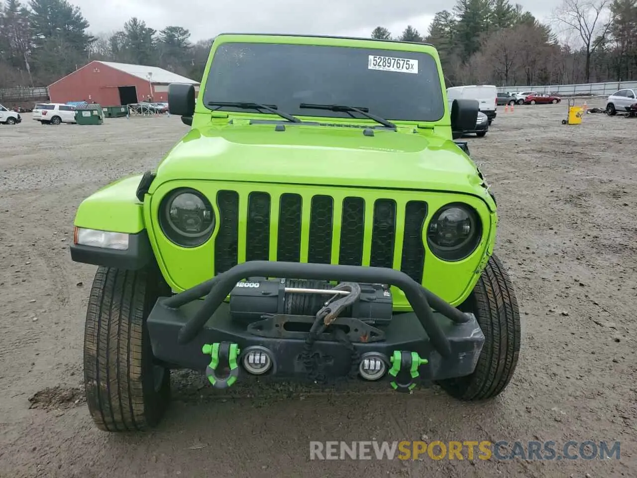 5 Photograph of a damaged car 1C6HJTFG0ML610918 JEEP GLADIATOR 2021