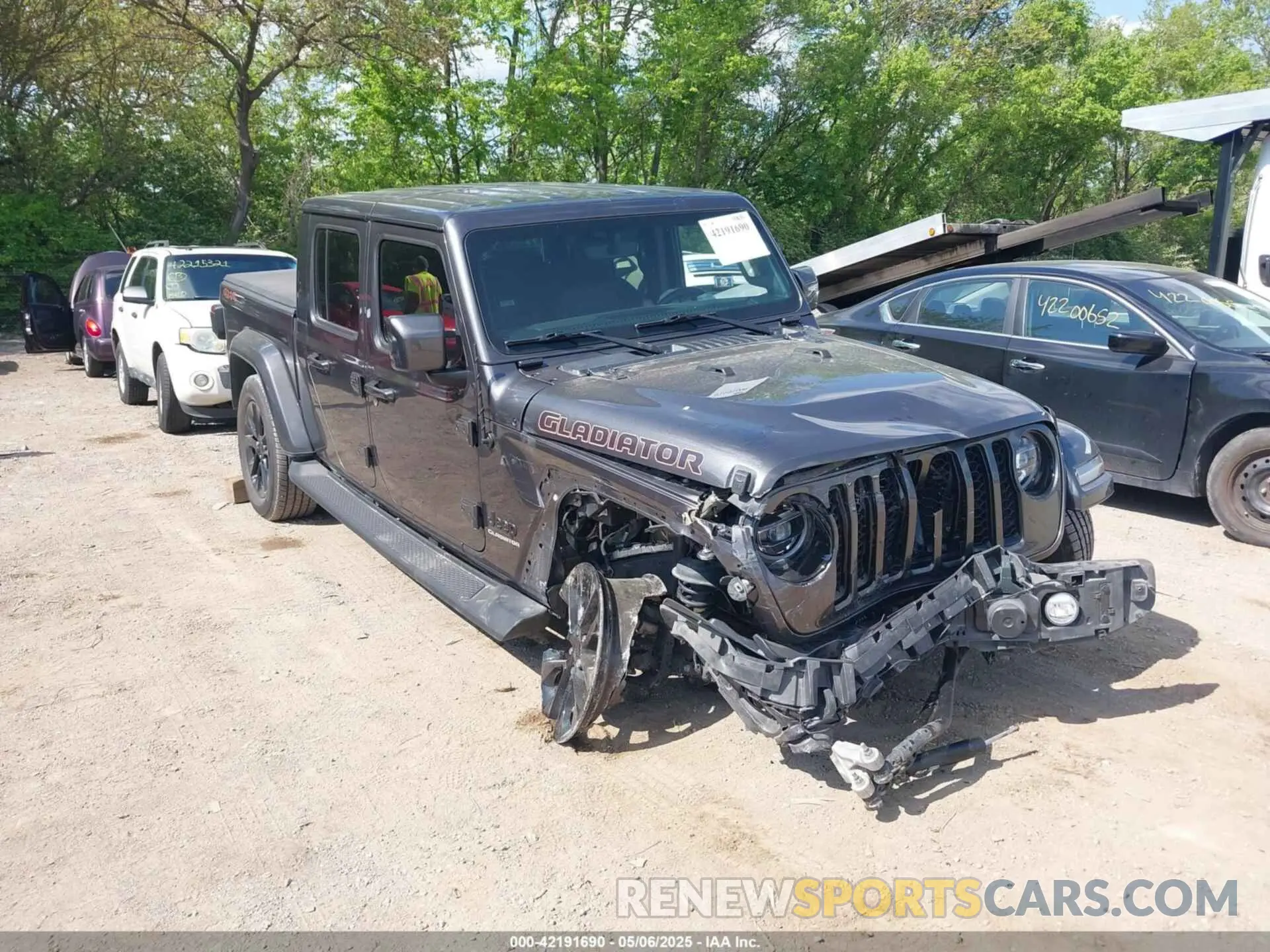 1 Photograph of a damaged car 1C6HJTFG1ML597581 JEEP GLADIATOR 2021