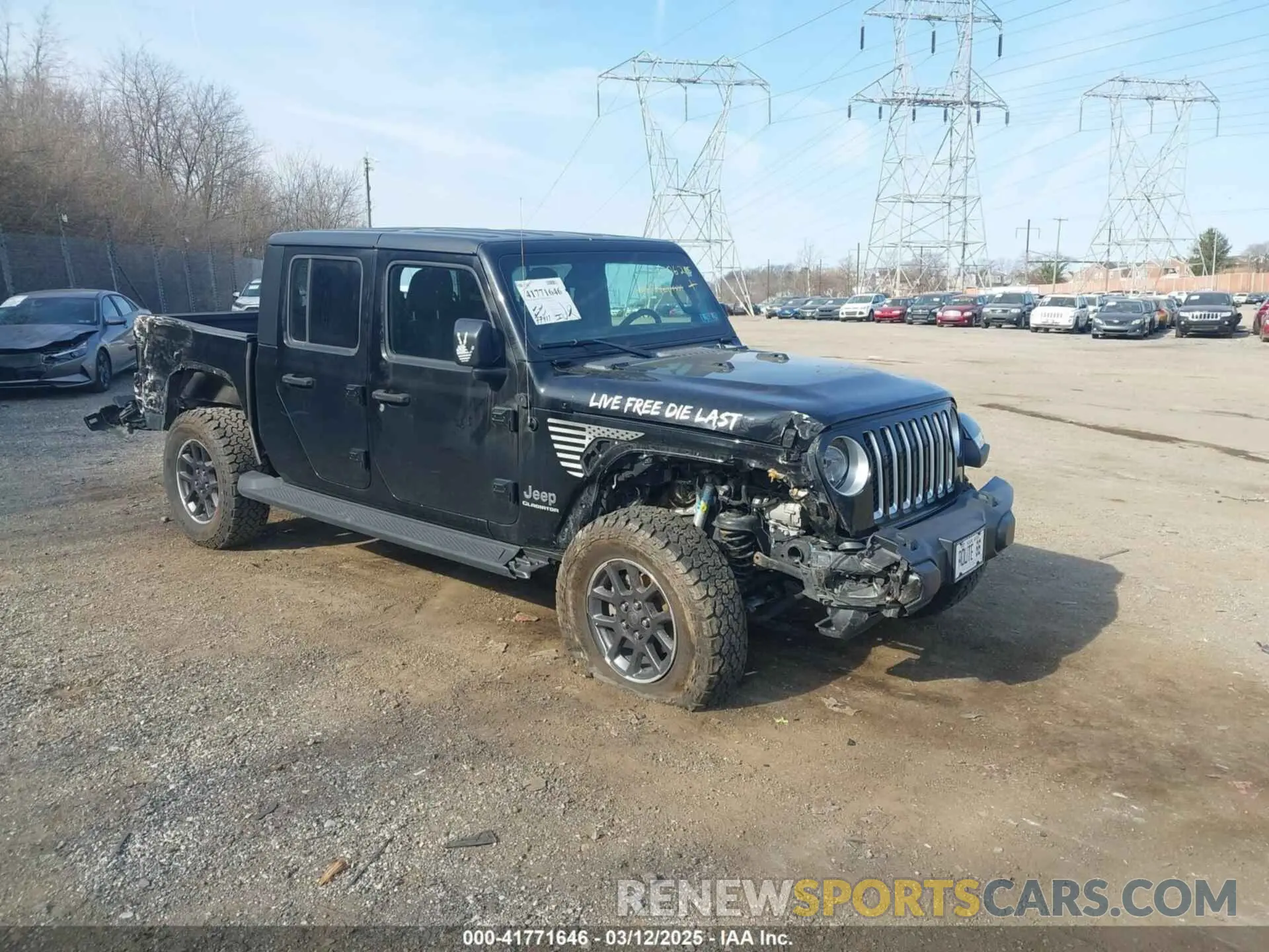 1 Photograph of a damaged car 1C6HJTFG1ML606215 JEEP GLADIATOR 2021