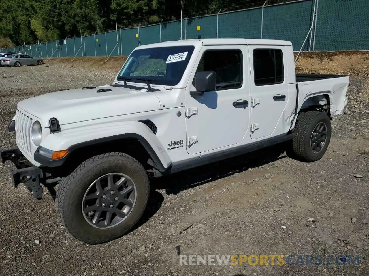 1 Photograph of a damaged car 1C6HJTFG8ML519816 JEEP GLADIATOR 2021