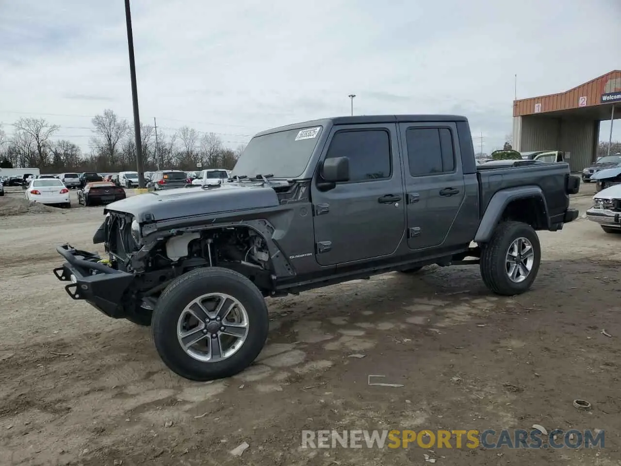 1 Photograph of a damaged car 1C6HJTFGXML600395 JEEP GLADIATOR 2021