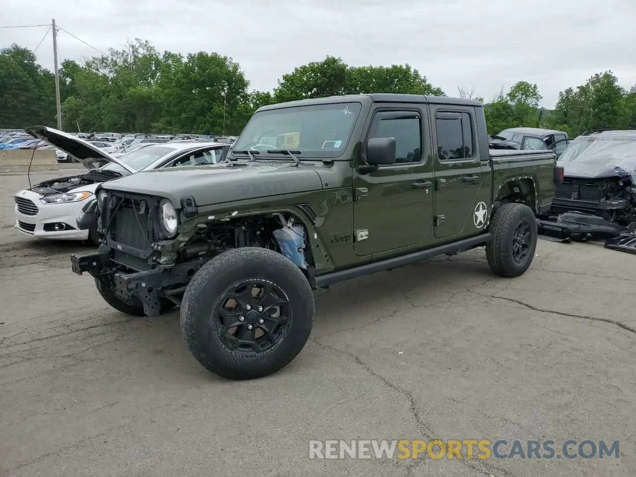 1 Photograph of a damaged car 1C6JJTAM3ML554990 JEEP GLADIATOR 2021