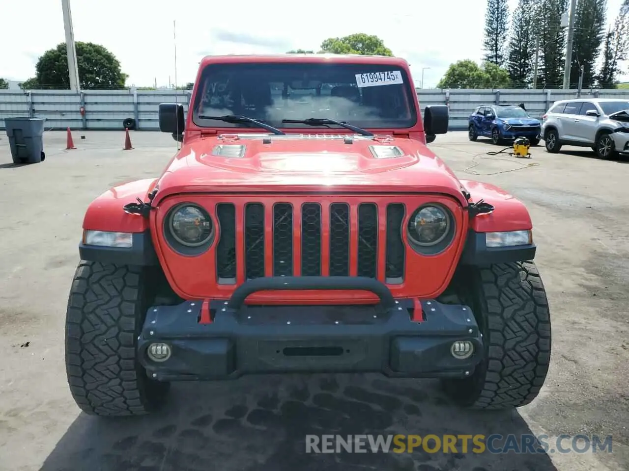 5 Photograph of a damaged car 1C6JJTBG0ML569133 JEEP GLADIATOR 2021